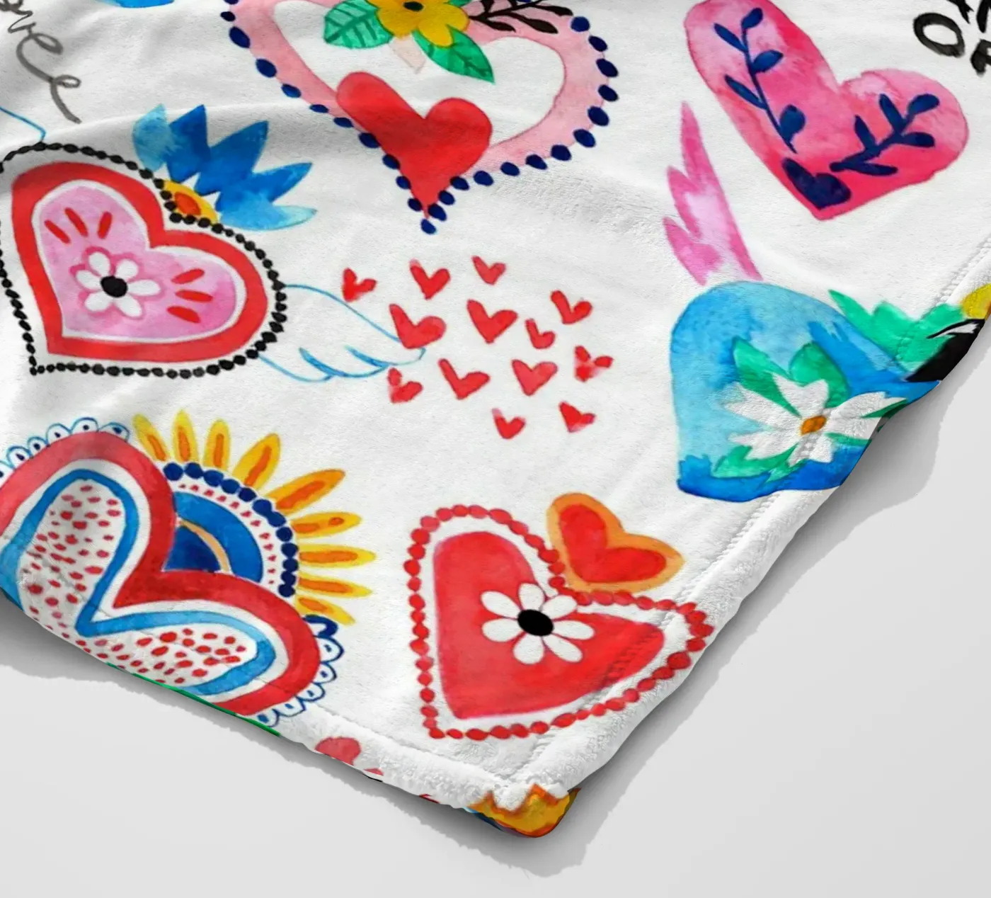 AMORE Pattern fleece blanket by treechild