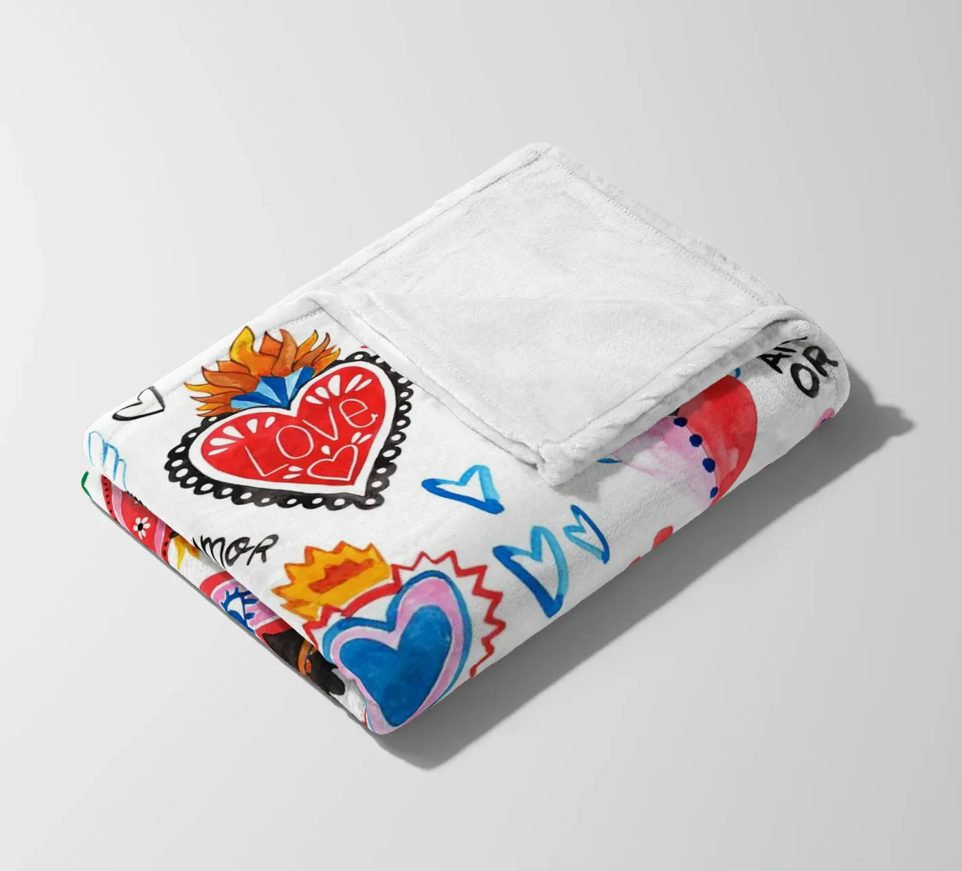 AMORE Pattern fleece blanket by treechild