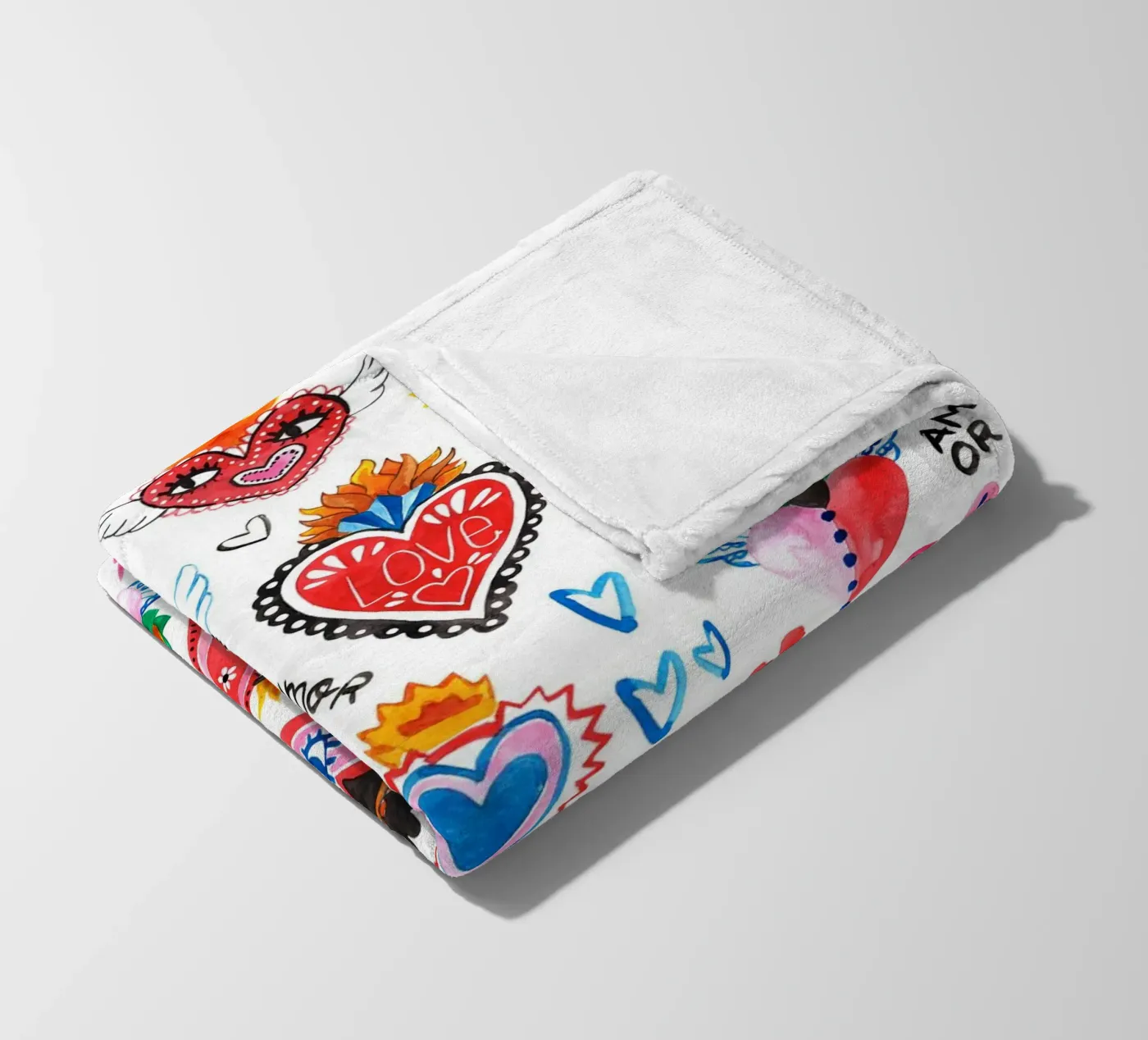 AMORE Pattern fleece blanket by treechild