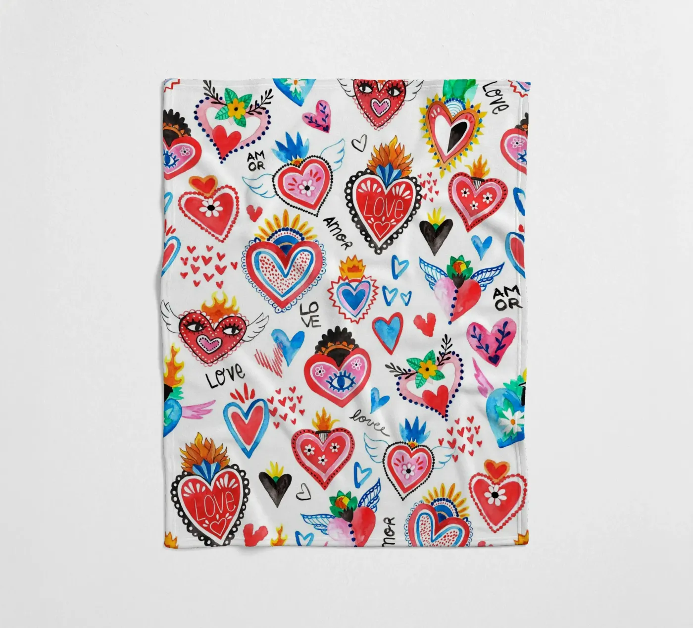 AMORE Pattern fleece blanket by treechild