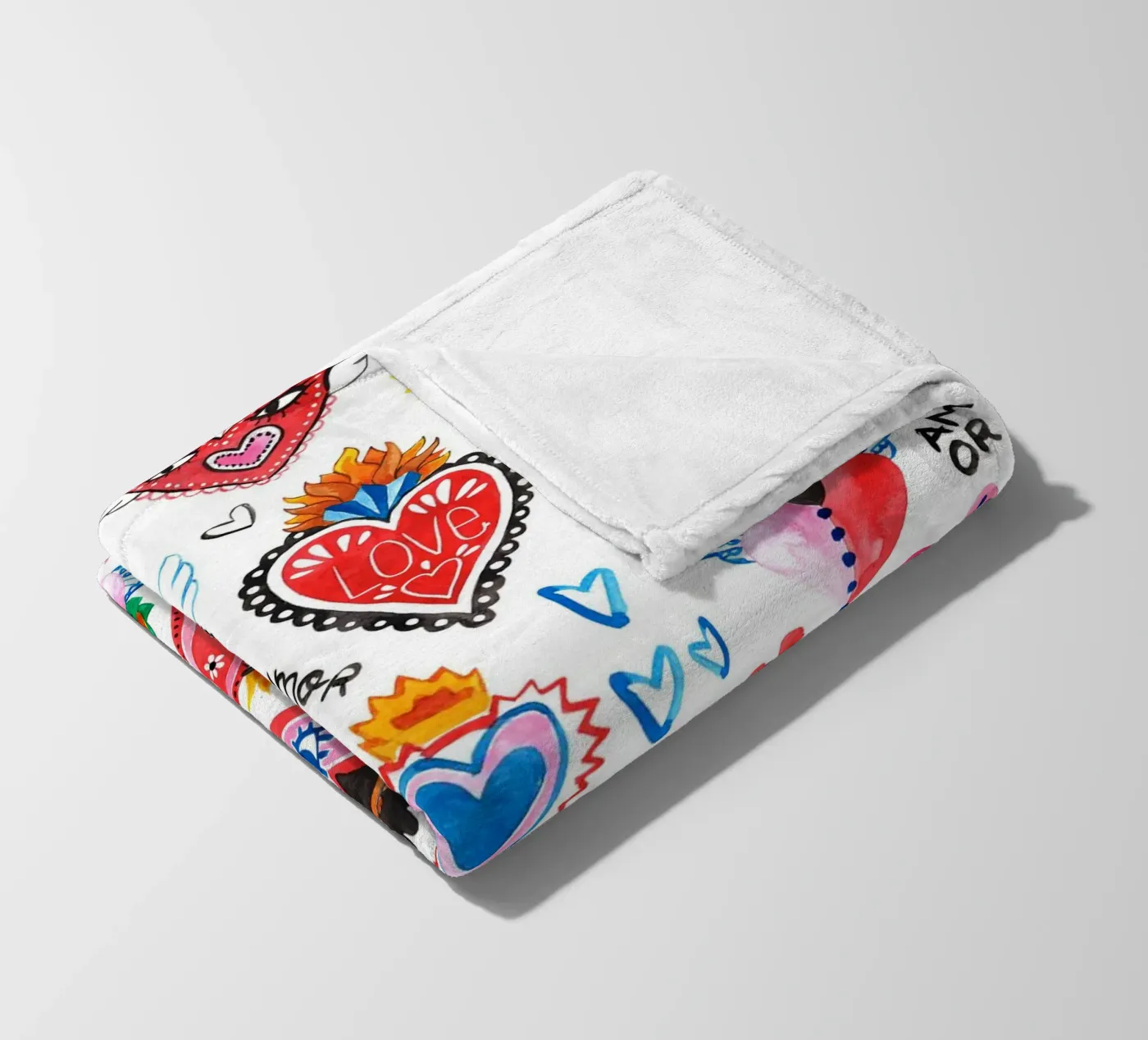 AMORE Pattern fleece blanket by treechild
