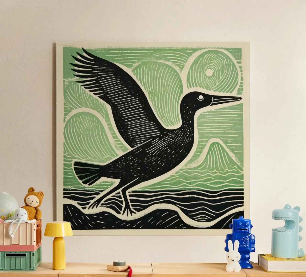 Albatros verde plexiglass da Minimal Animal Art