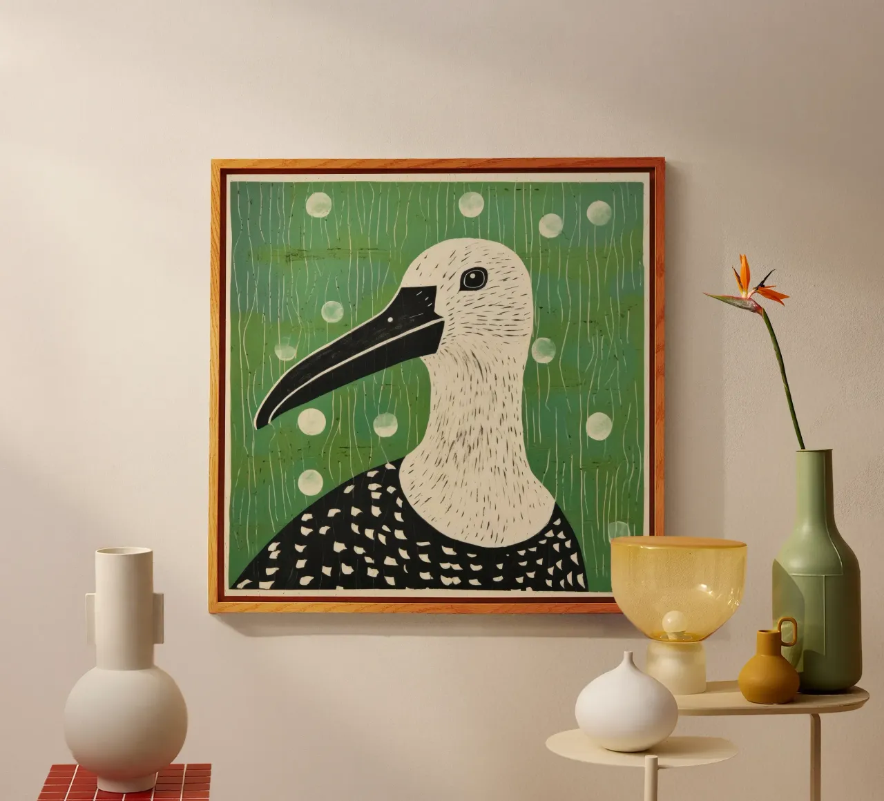 Albatros verde plexiglass da Minimal Animal Art