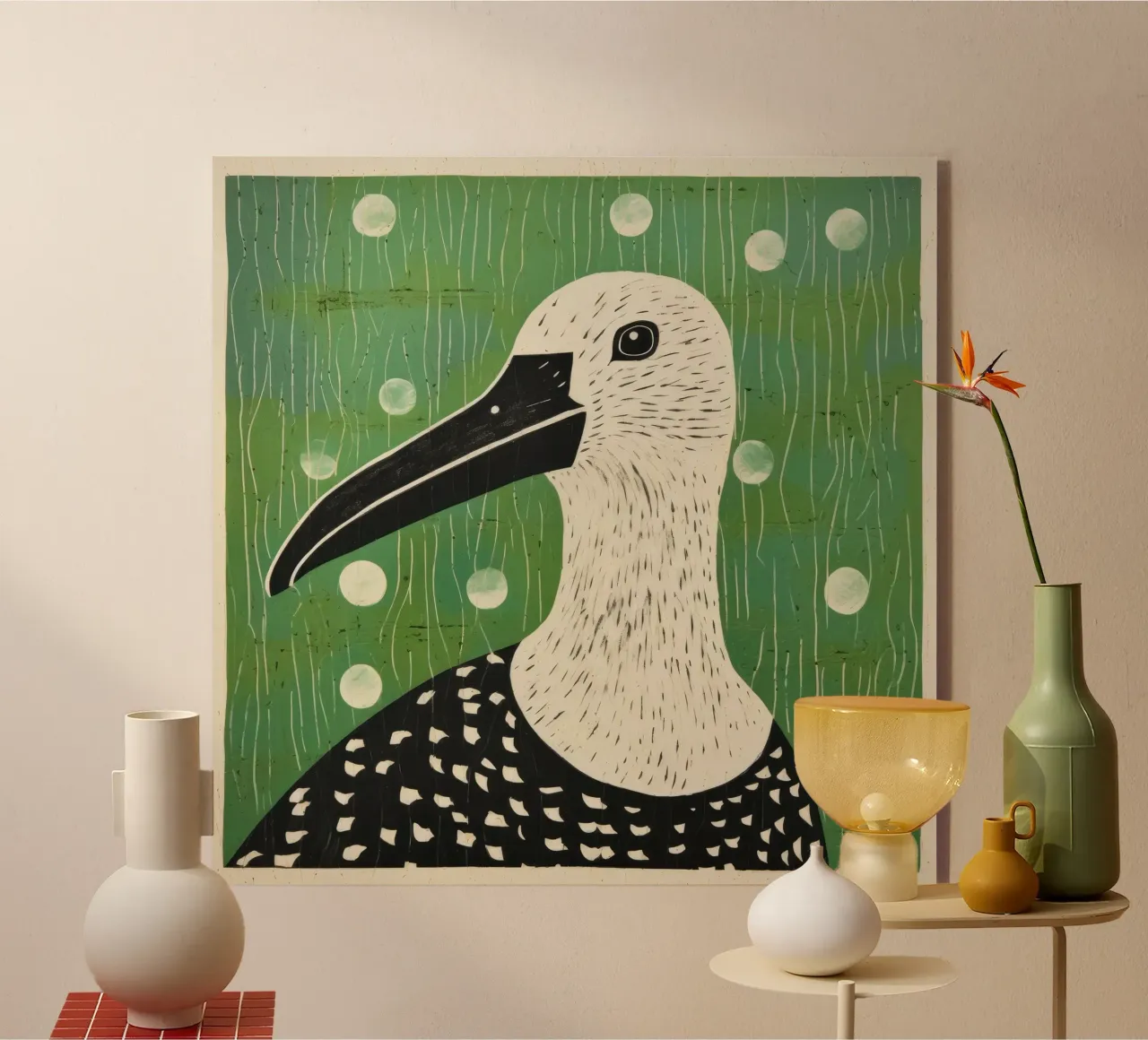 Albatros verde plexiglass da Minimal Animal Art