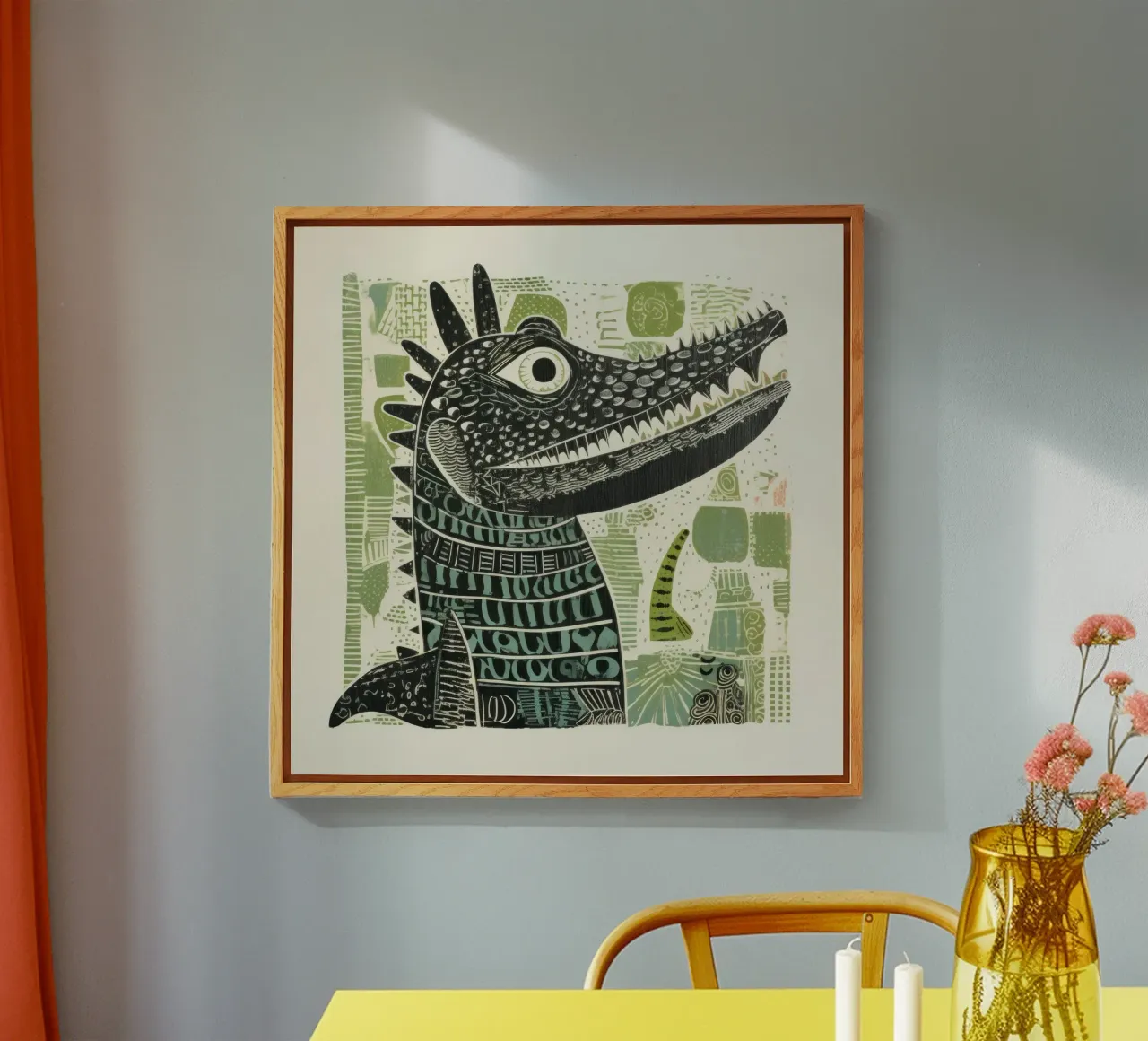 Alligatore verde plexiglass da Minimal Animal Art