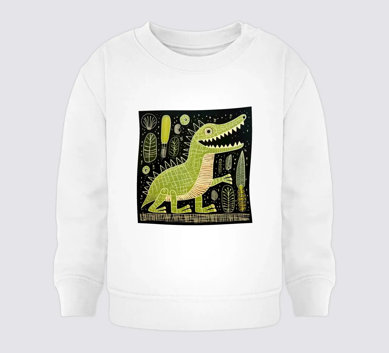 Alligatore verde 2 felpa neonato da Minimal Animal Art
