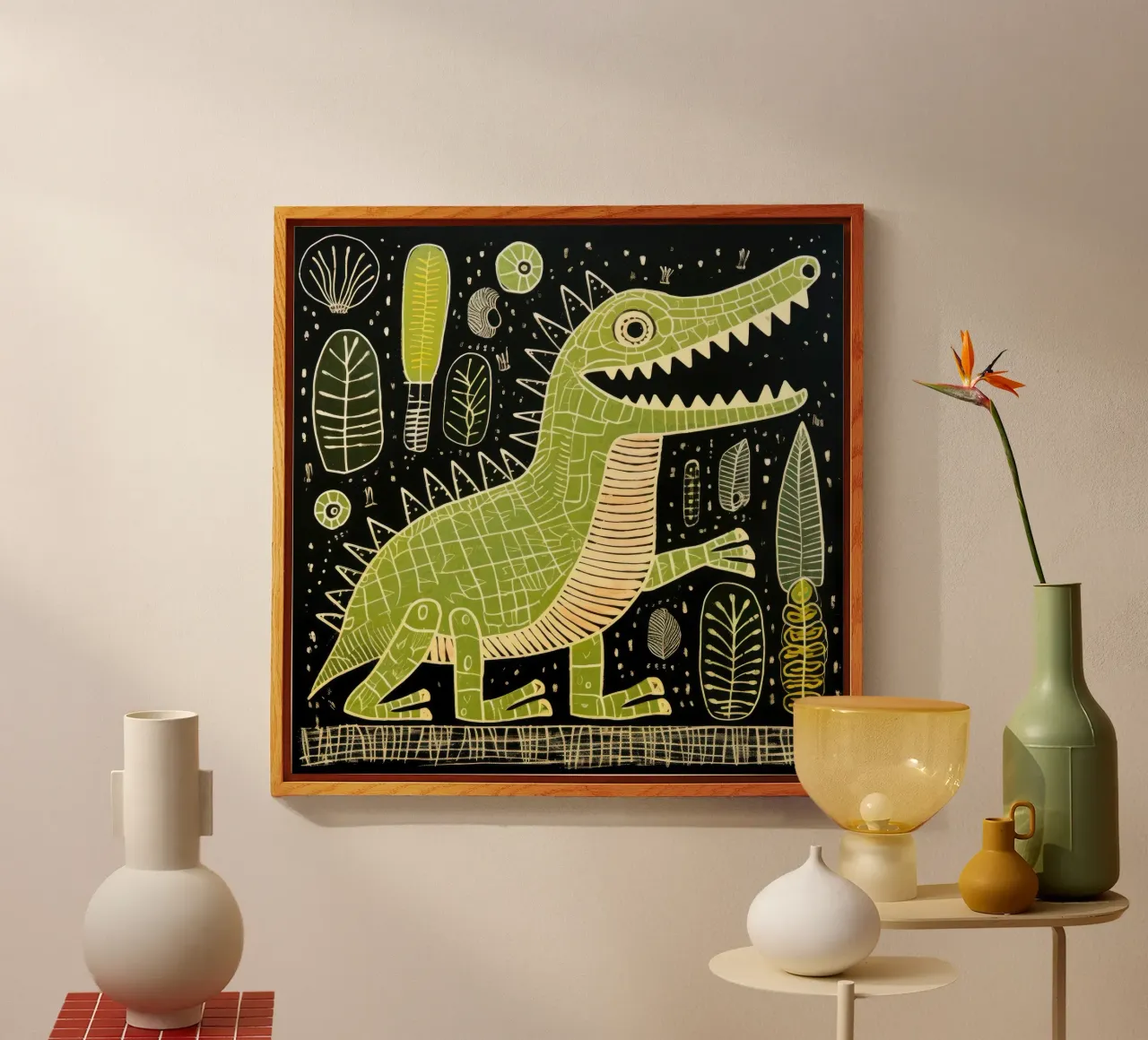 Alligatore verde plexiglass da Minimal Animal Art