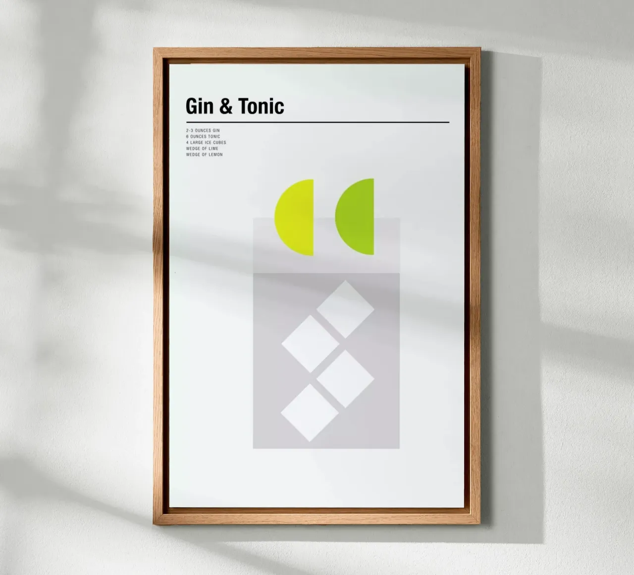 Gin & Tonic canvas met Baklijst van Nick Barclay
