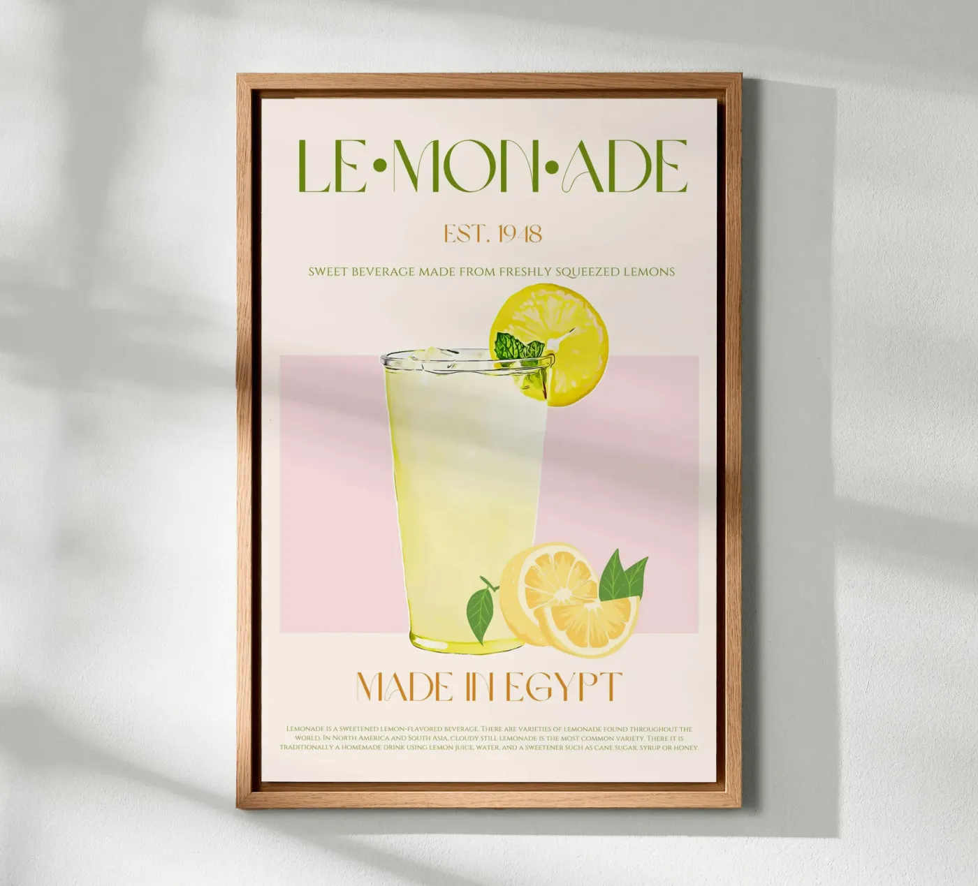 Lemonade Print canvas by KOKRPrints