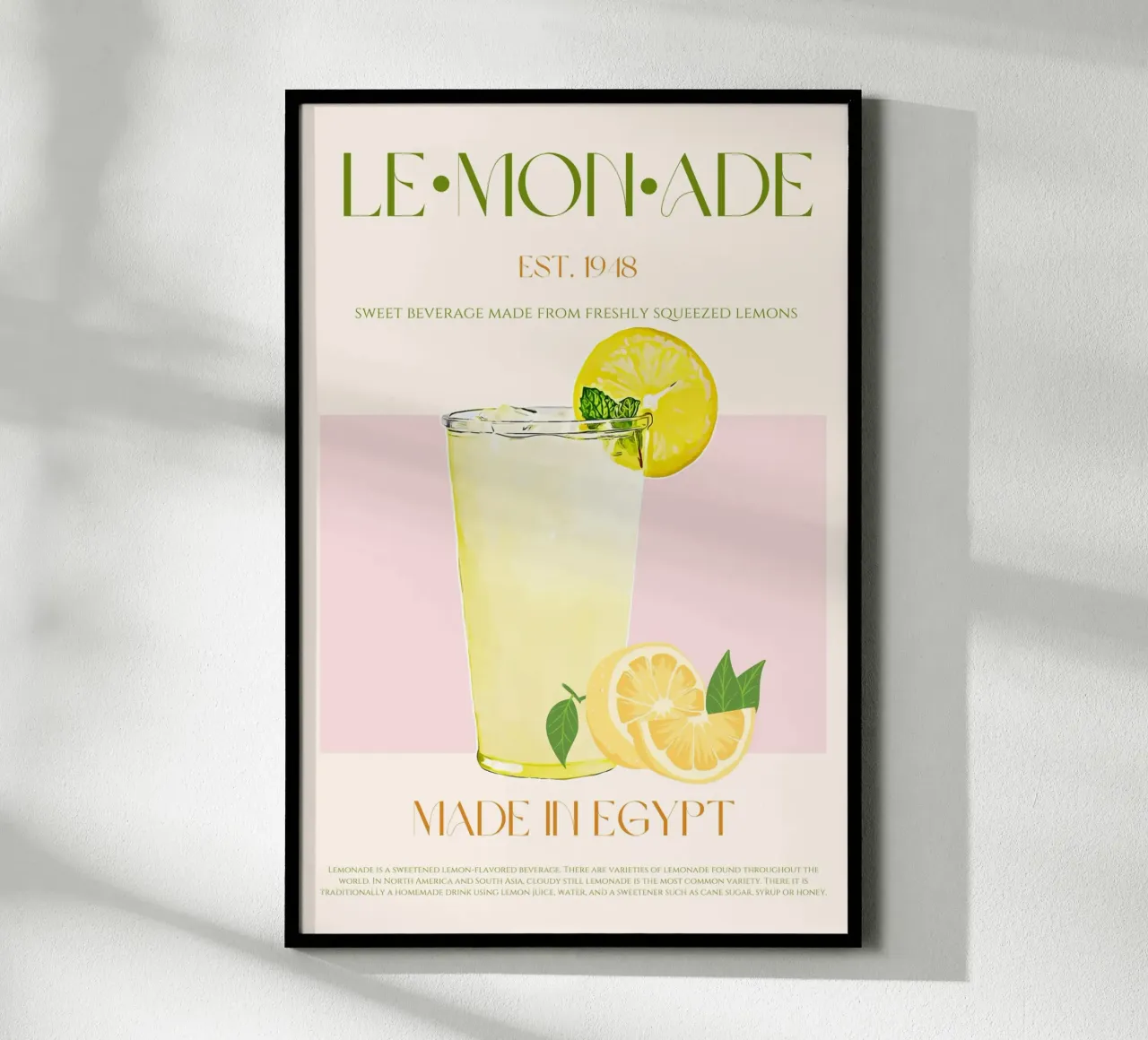 Lemonade Print poster by KOKRPrints