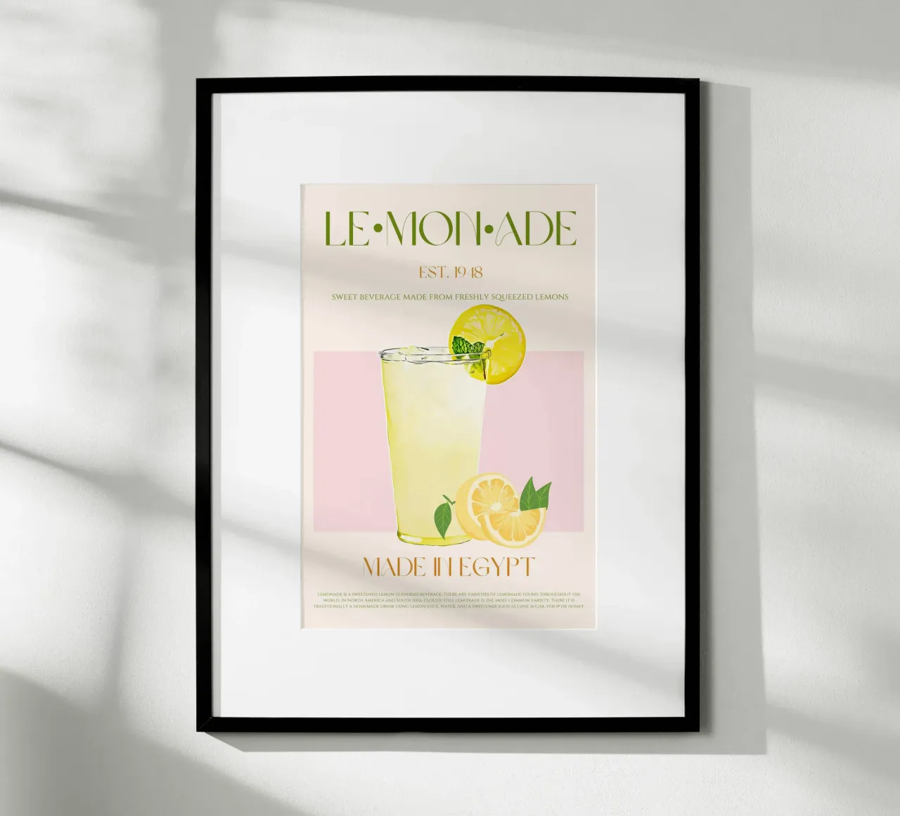 Lemonade Print poster by KOKRPrints