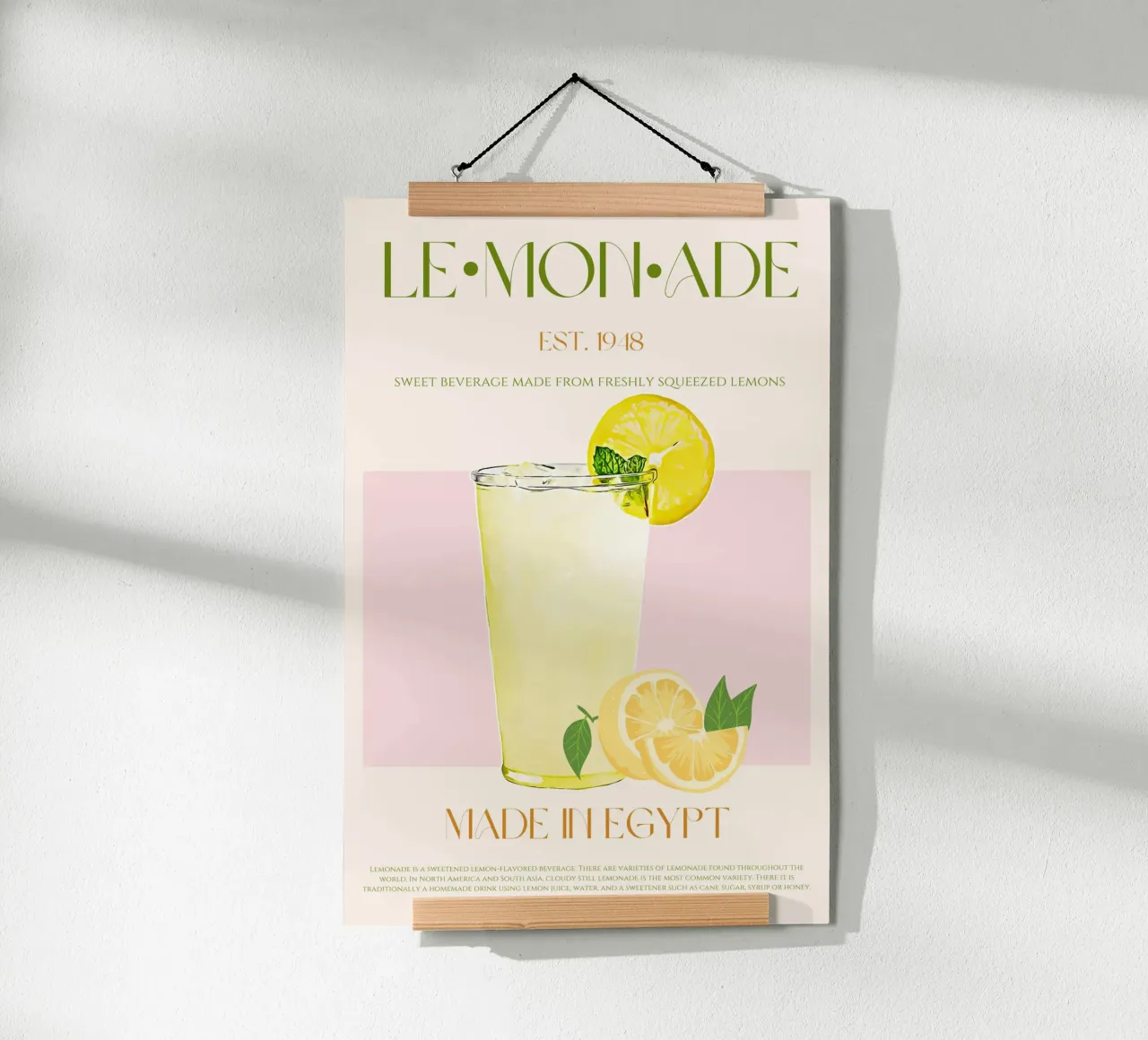 Lemonade Print poster by KOKRPrints