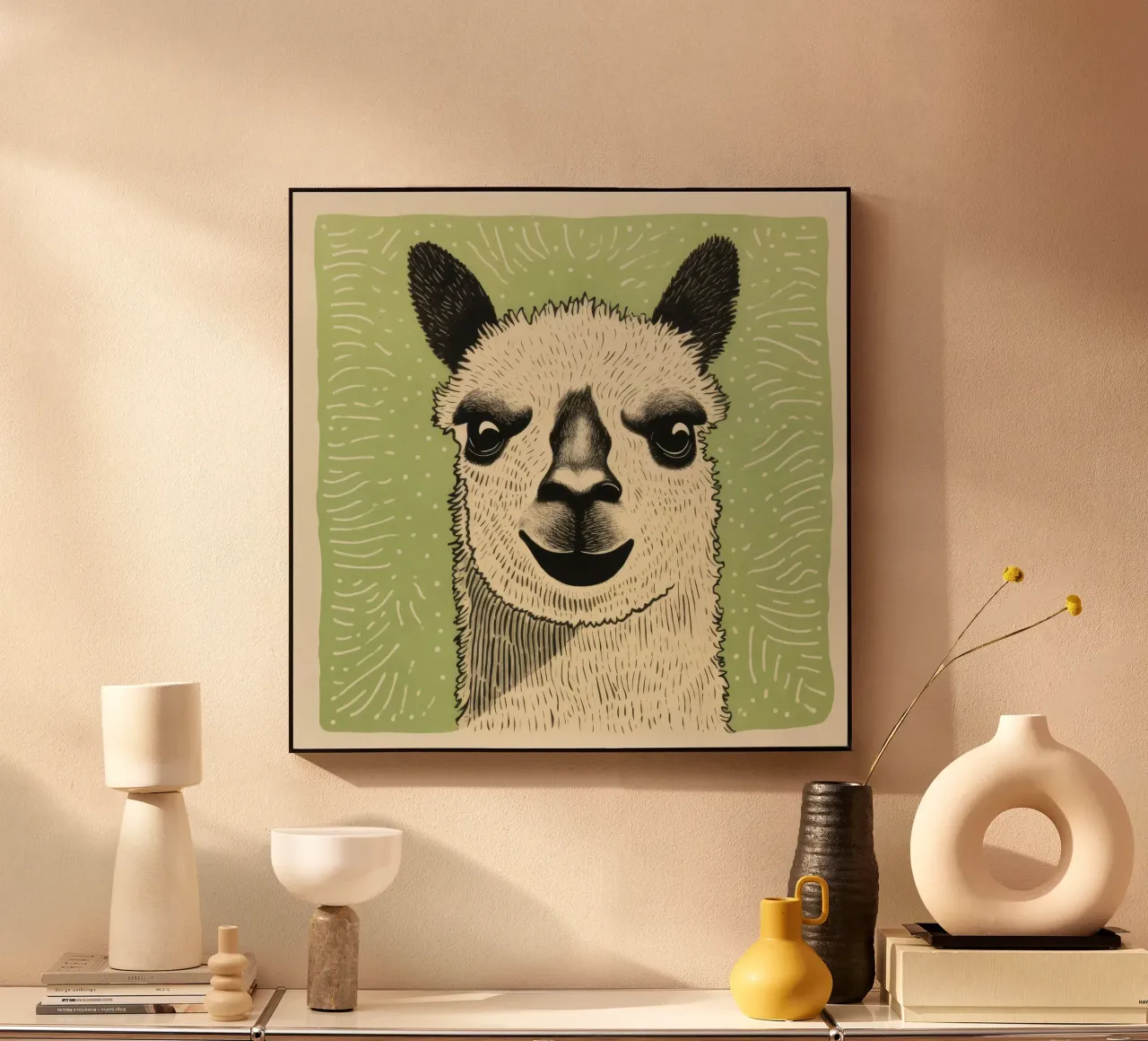 Alpaca verde plexiglass da Minimal Animal Art