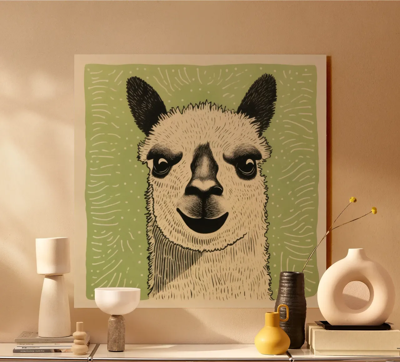 Alpaca verde plexiglass da Minimal Animal Art