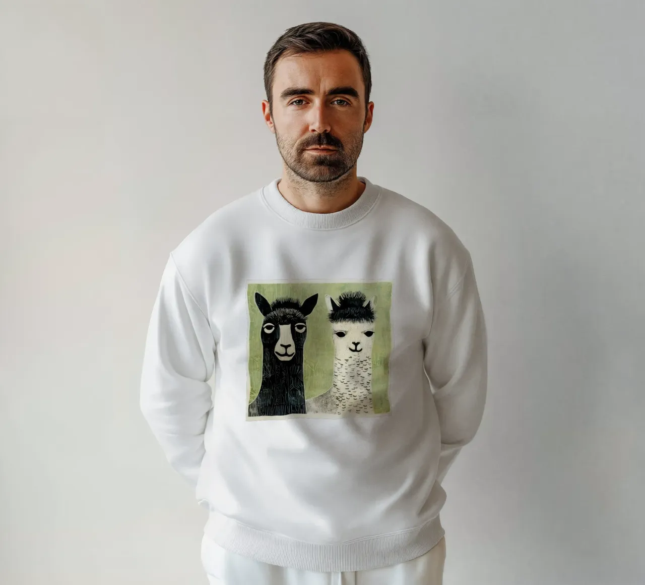 Alpaca verdi felpa da Minimal Animal Art