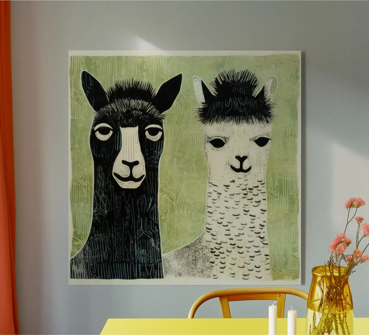 Alpaca verdi plexiglass da Minimal Animal Art