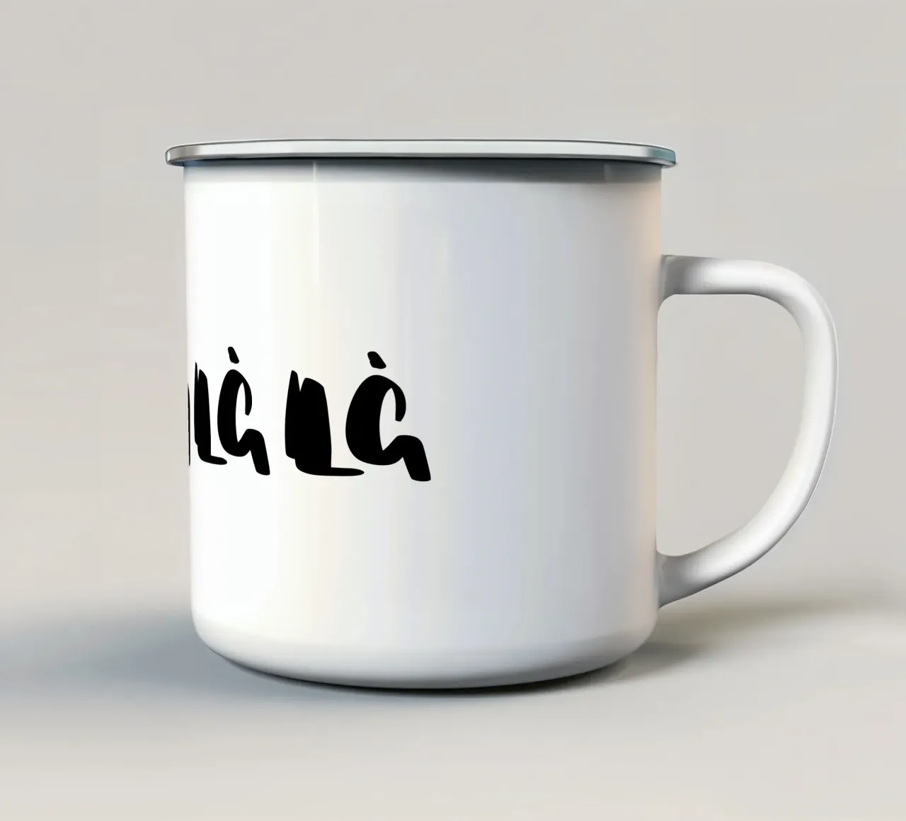 oh la la tazza in smalto da LIMITED EDITION LETTERS