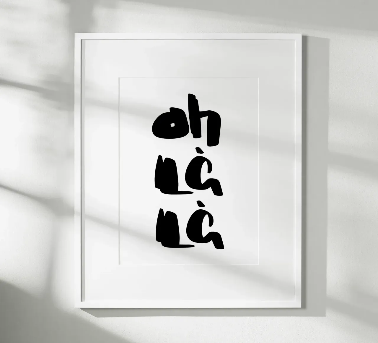 oh la la poster con telaio in alluminio da LIMITED EDITION LETTERS