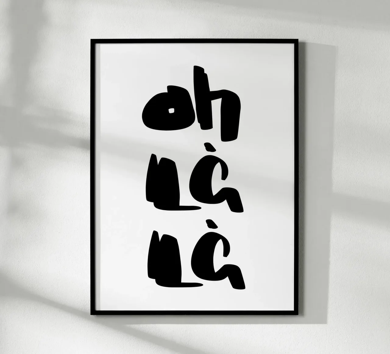 oh la la poster con telaio in alluminio da LIMITED EDITION LETTERS
