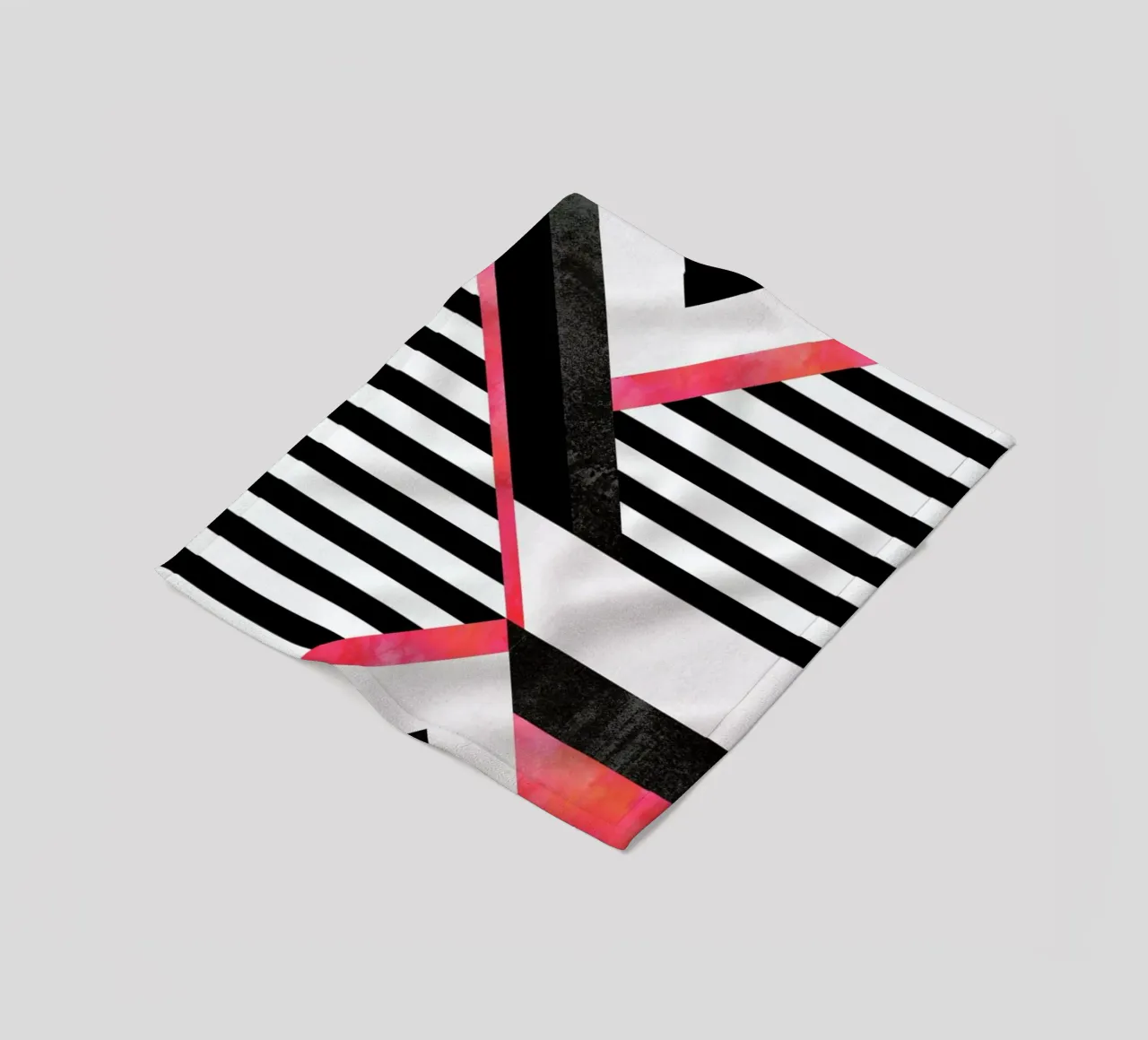 Stripe Combination fleece blanket by Elisabeth Fredriksson