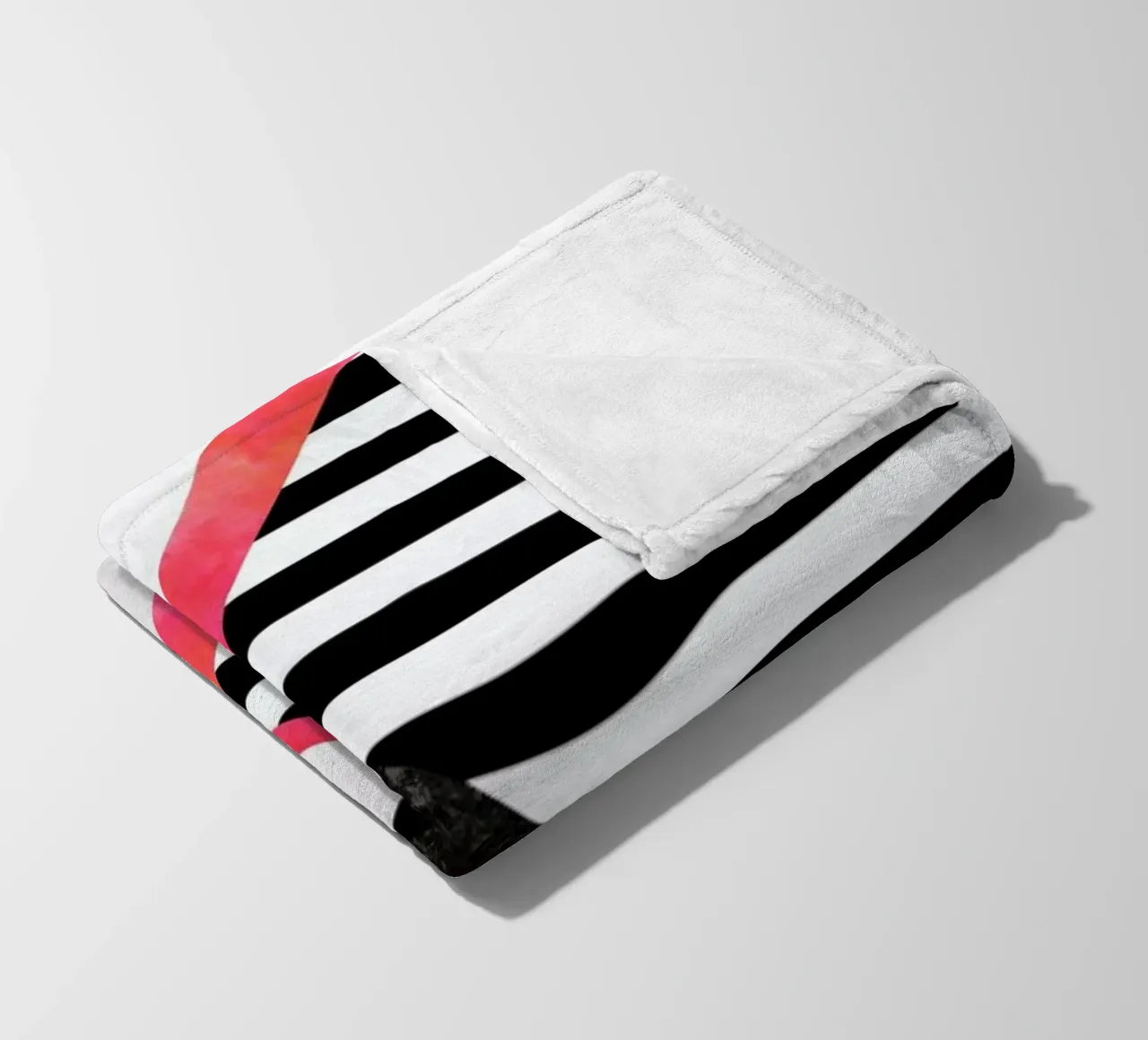 Stripe Combination fleece blanket by Elisabeth Fredriksson