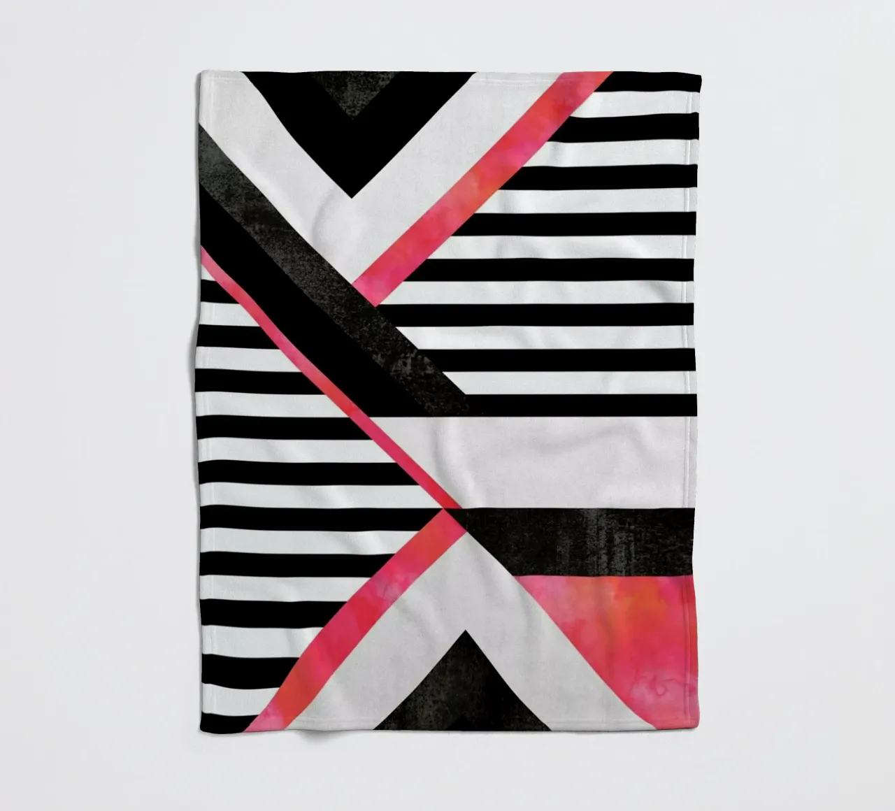 Stripe Combination fleece blanket by Elisabeth Fredriksson