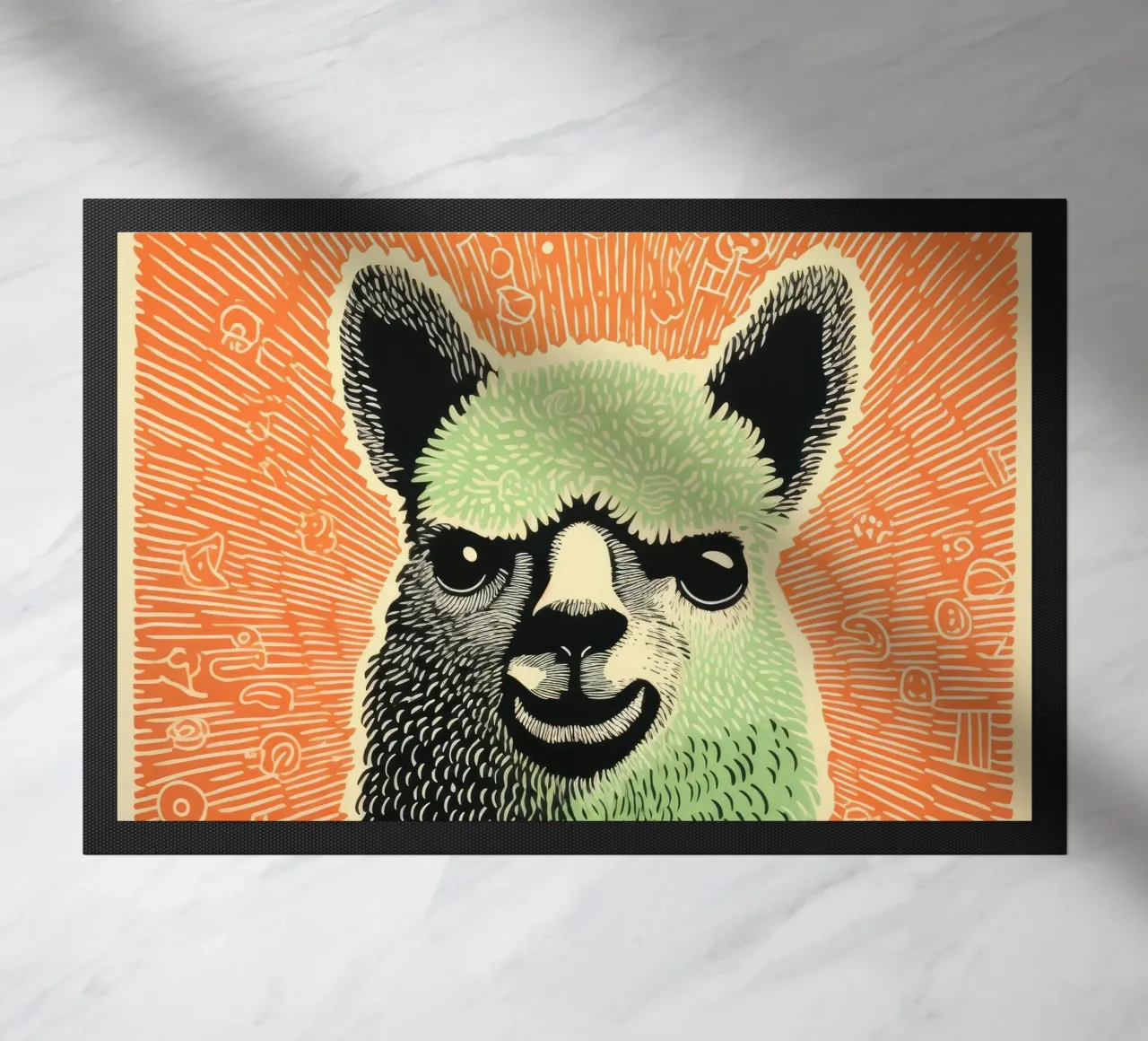 Alpaca verde zerbino da Minimal Animal Art