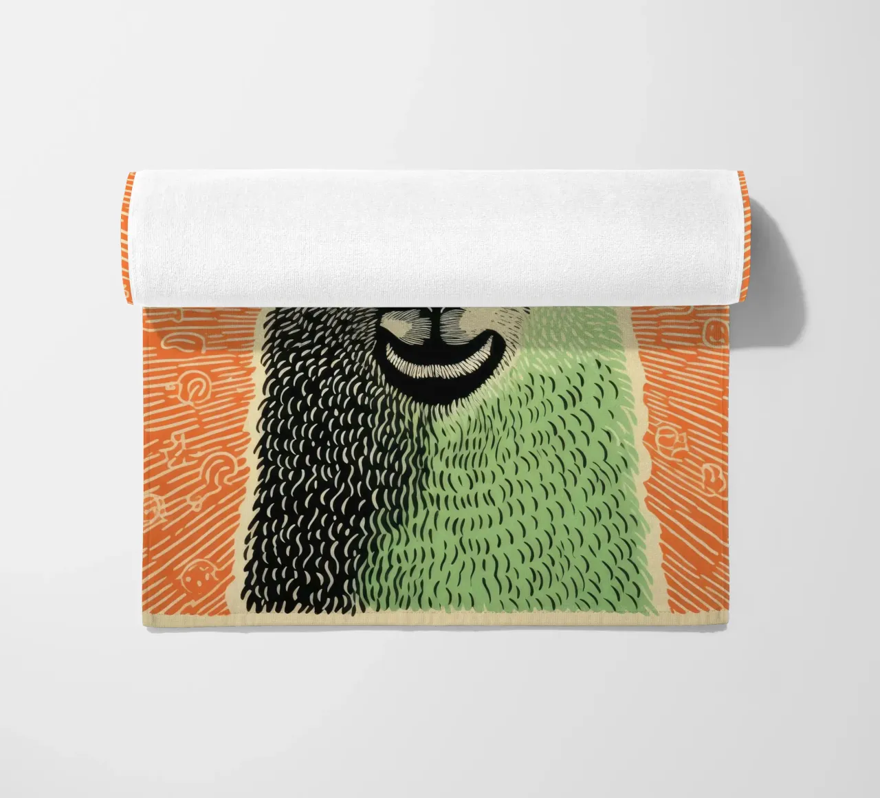 Alpaca verde 3 telo mare da Minimal Animal Art