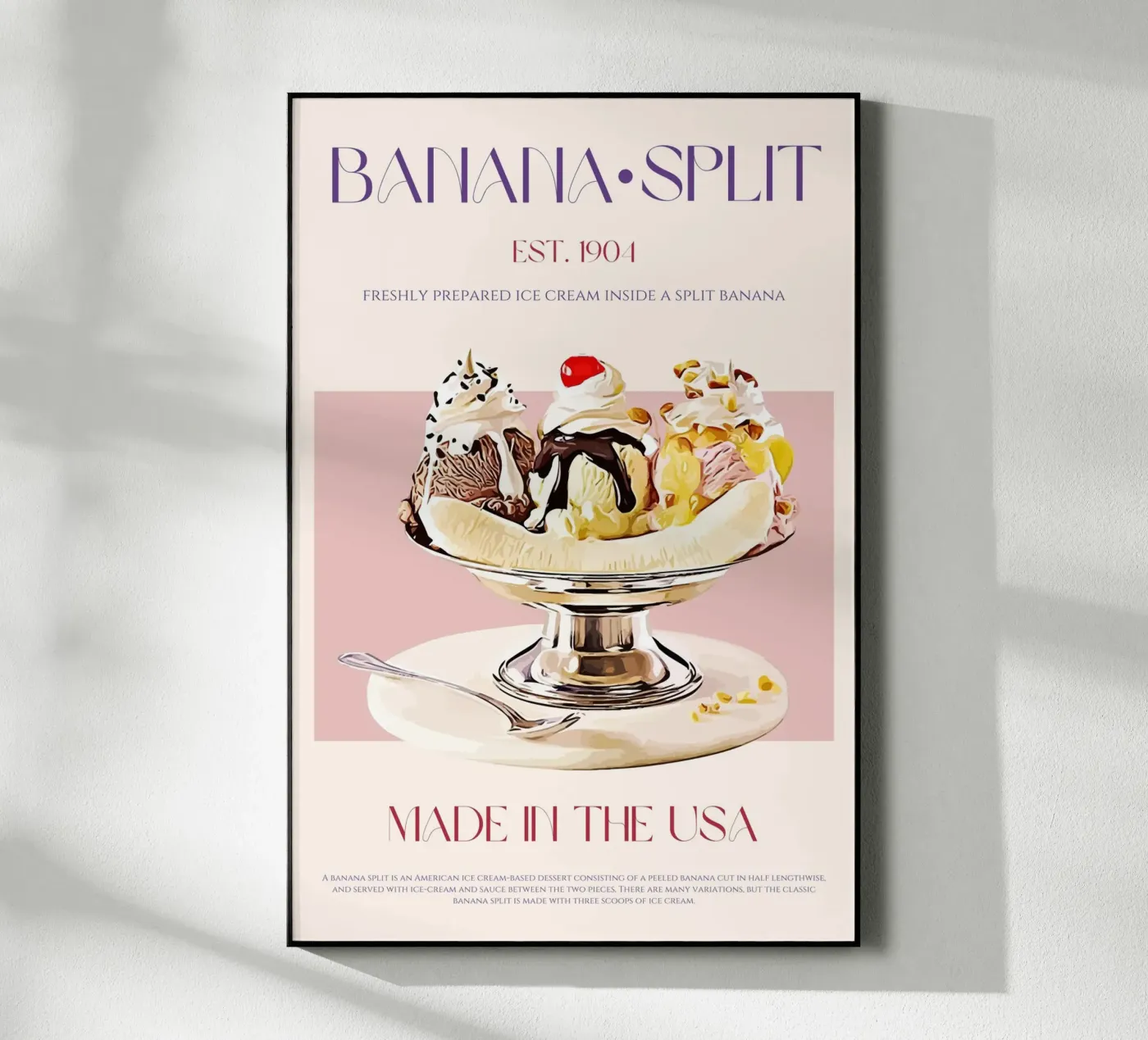 Banana Split print acryl van KOKRPrints