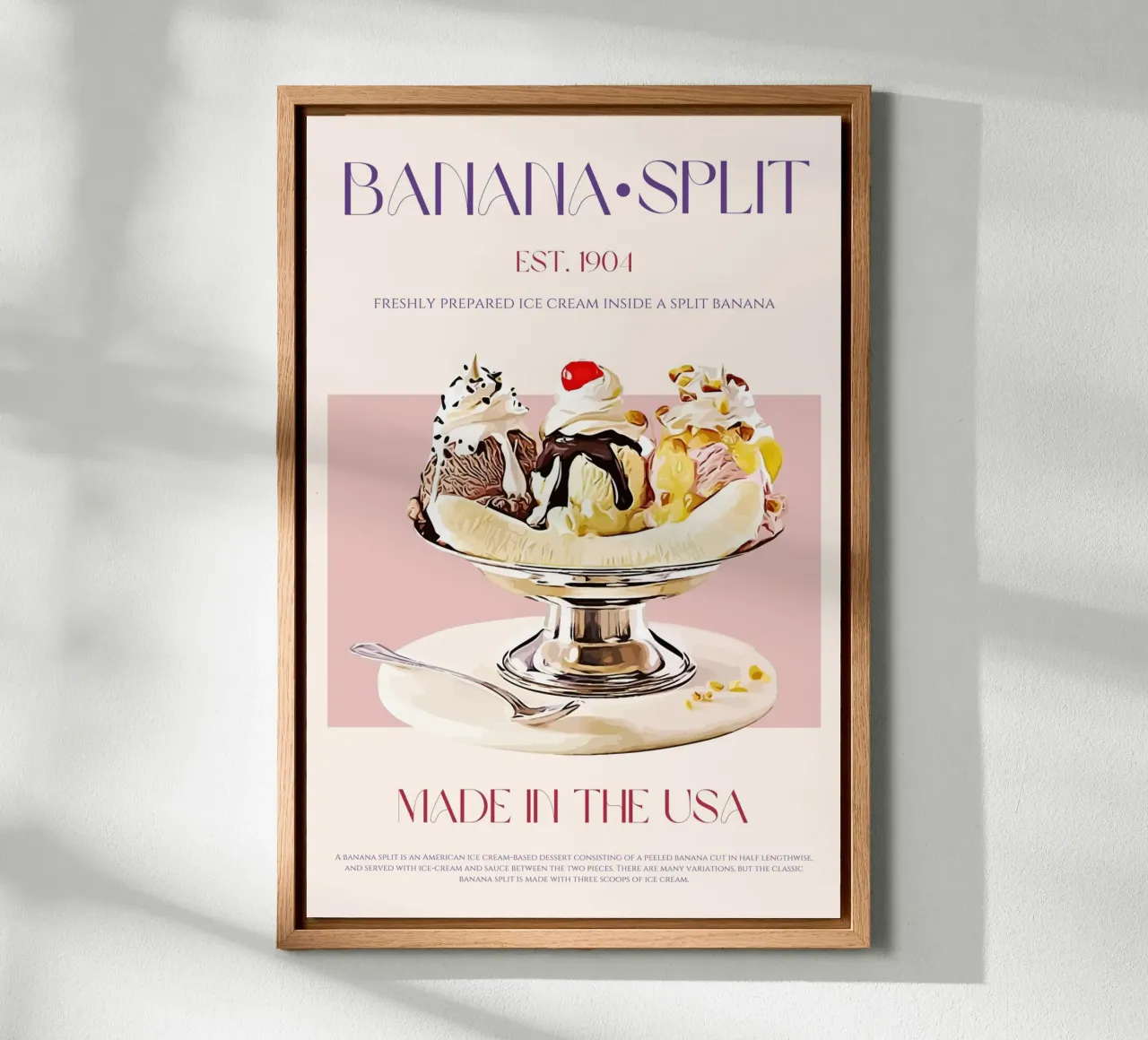 Banana Split Print canvas by KOKRPrints