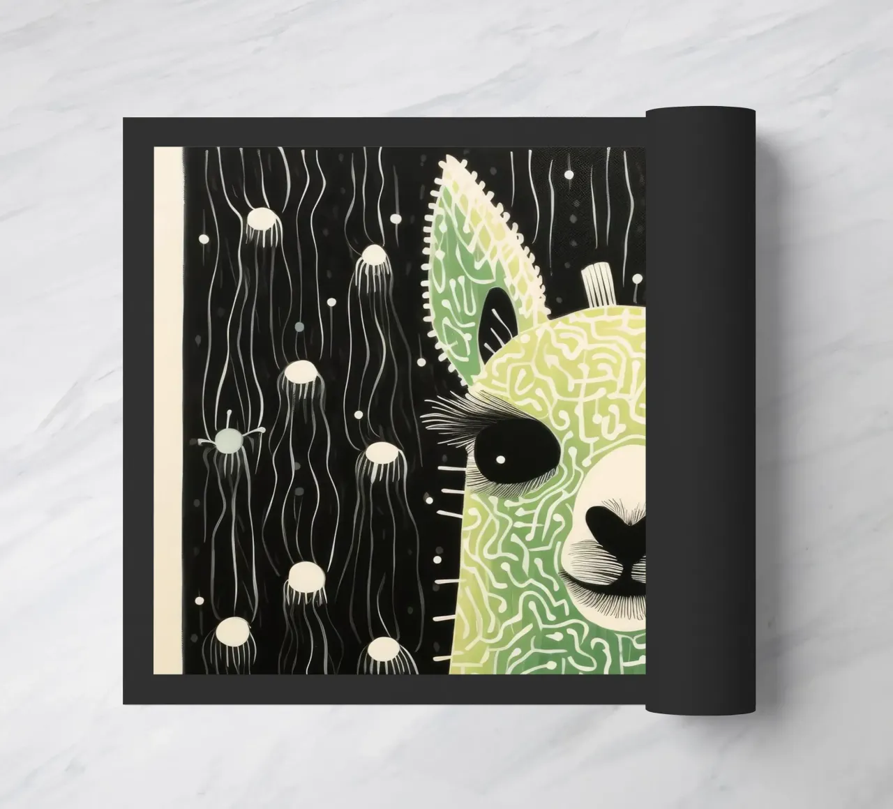 Alpaca verde zerbino da Minimal Animal Art