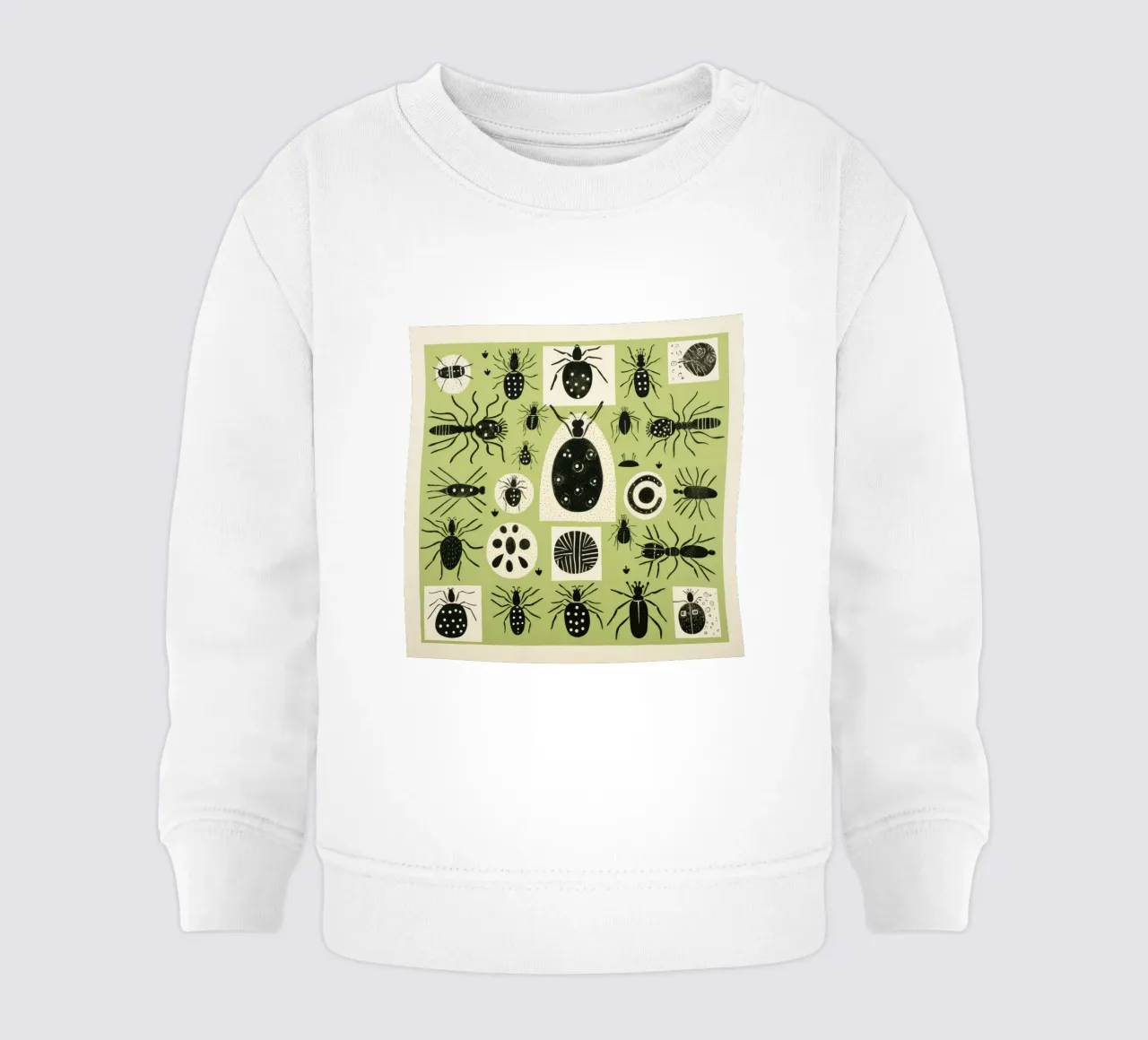 Formiche verdi felpa neonato da Minimal Animal Art