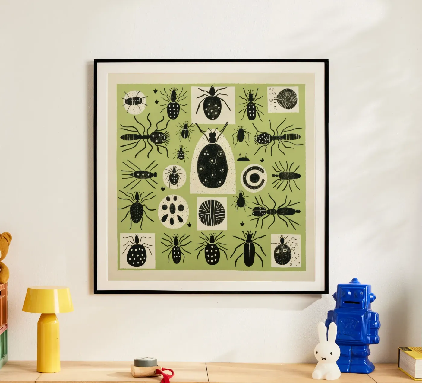 Fourmis vertes poster de Minimal Animal Art