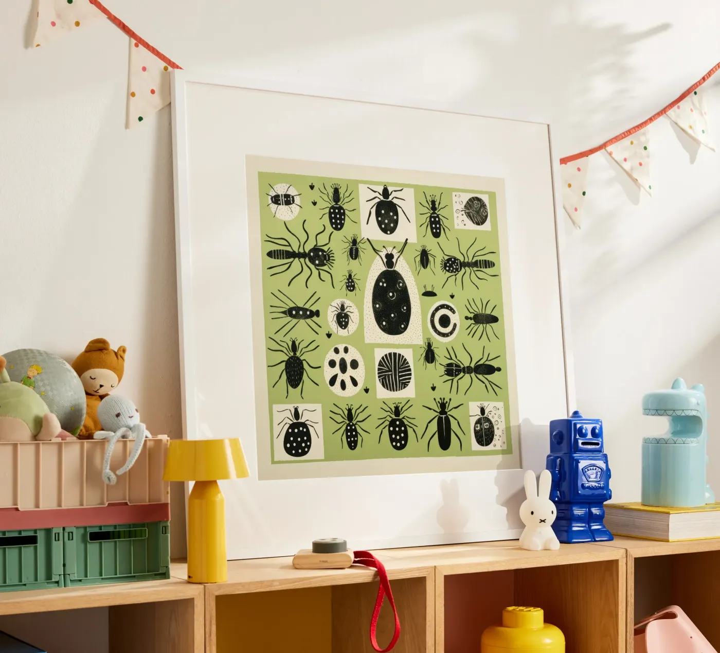 Fourmis vertes poster de Minimal Animal Art