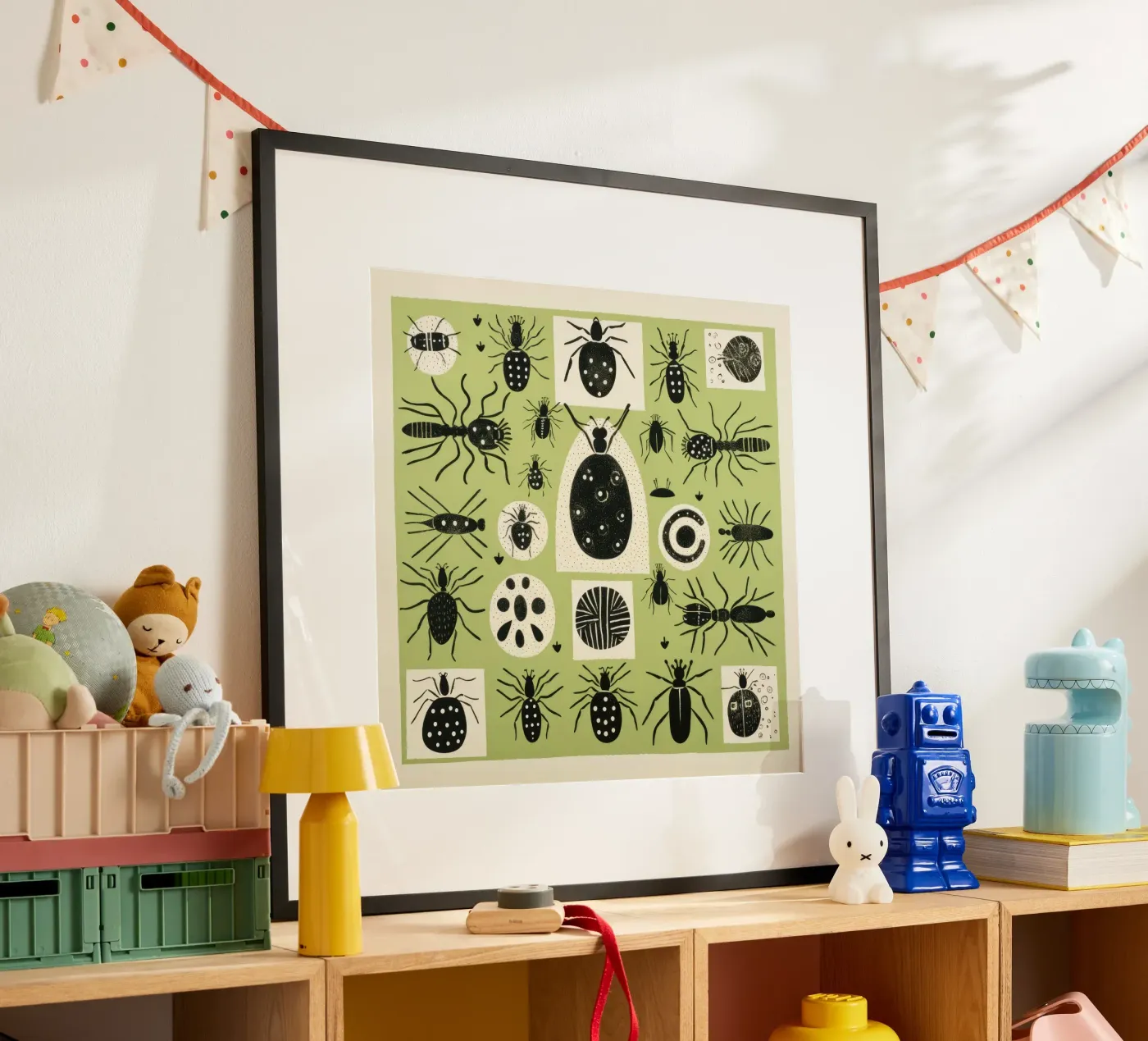 Fourmis vertes poster de Minimal Animal Art