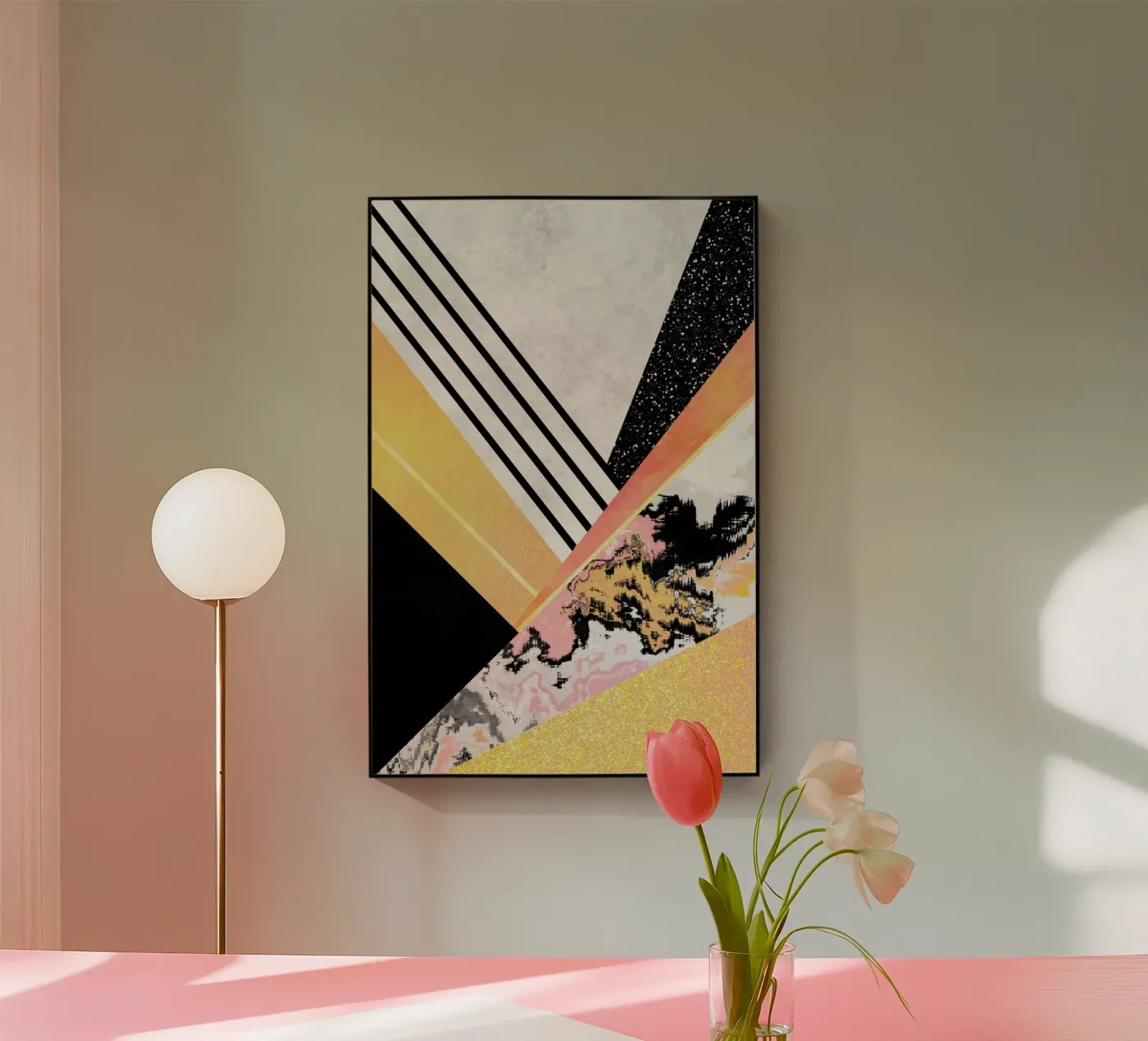 Geometric Summer acryl van Elisabeth Fredriksson