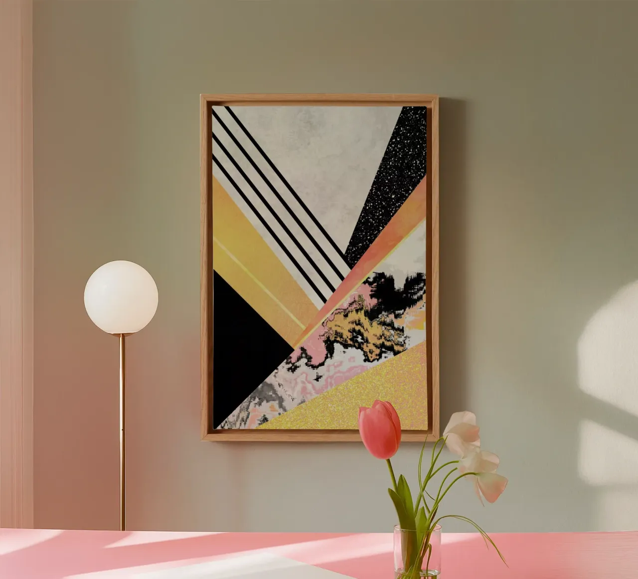 Geometric Summer tela con Cornice a cassetta da Elisabeth Fredriksson