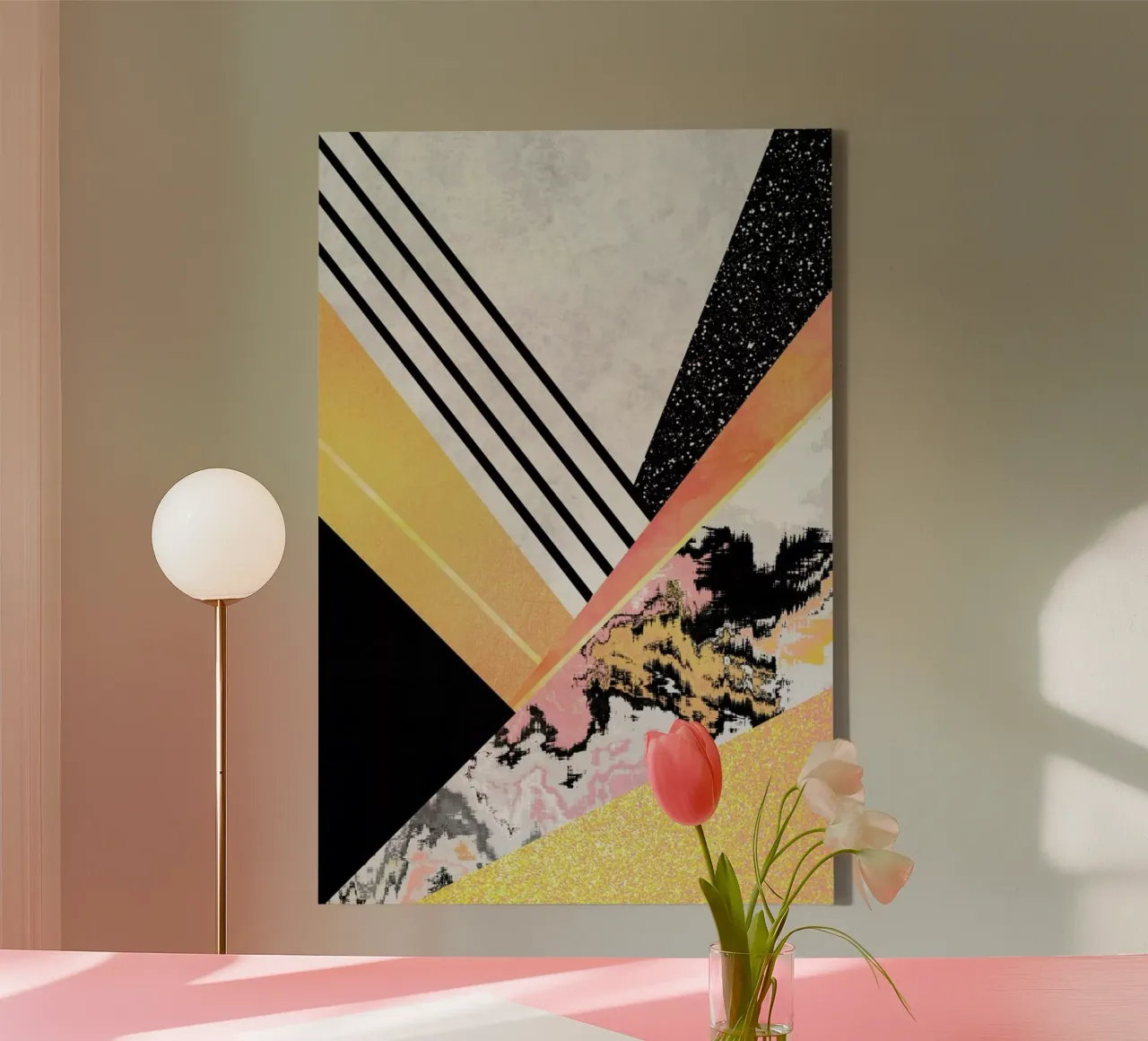 Geometric Summer tela con Cornice a cassetta da Elisabeth Fredriksson