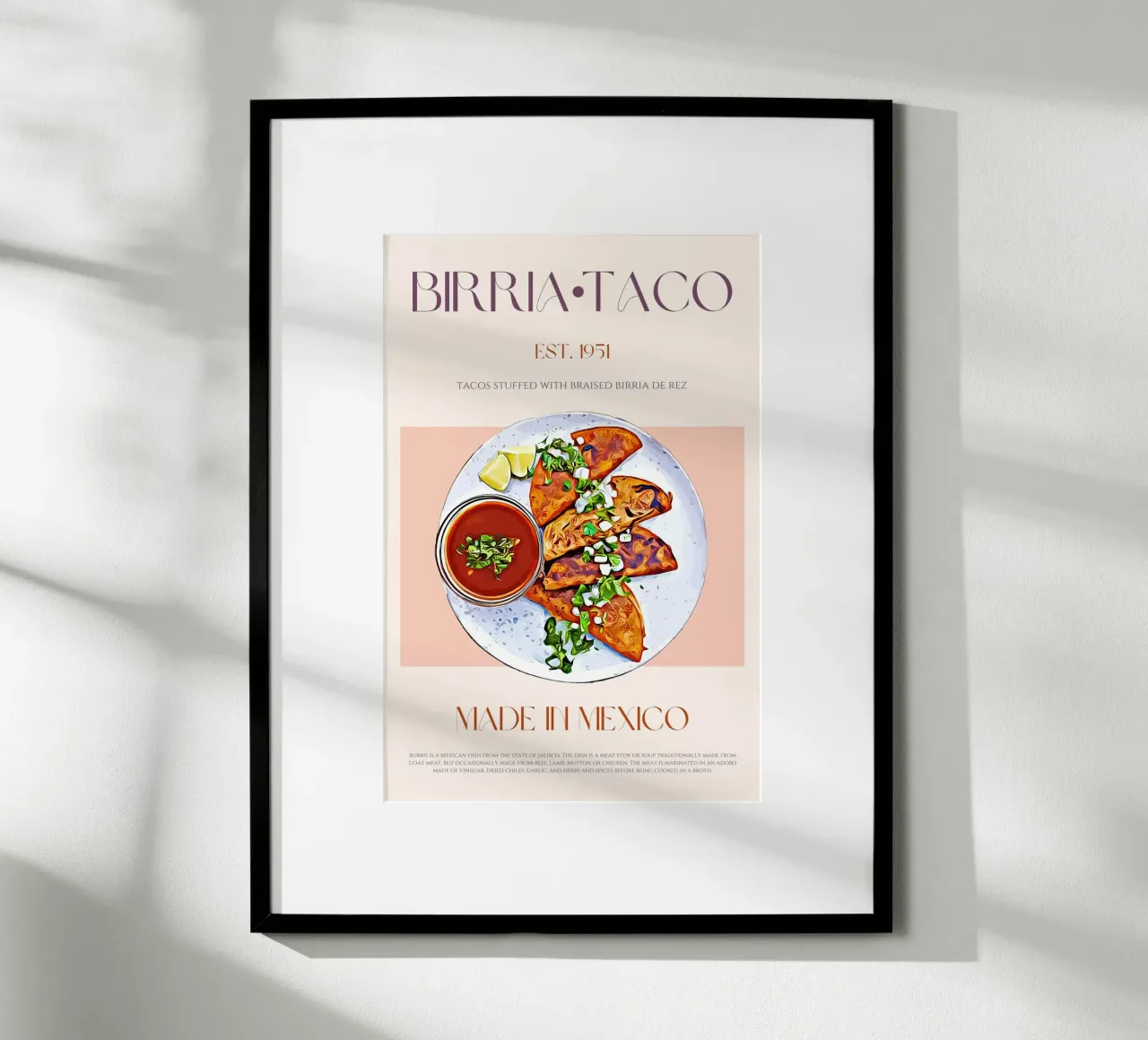 Birria Taco Print poster da KOKRPrints