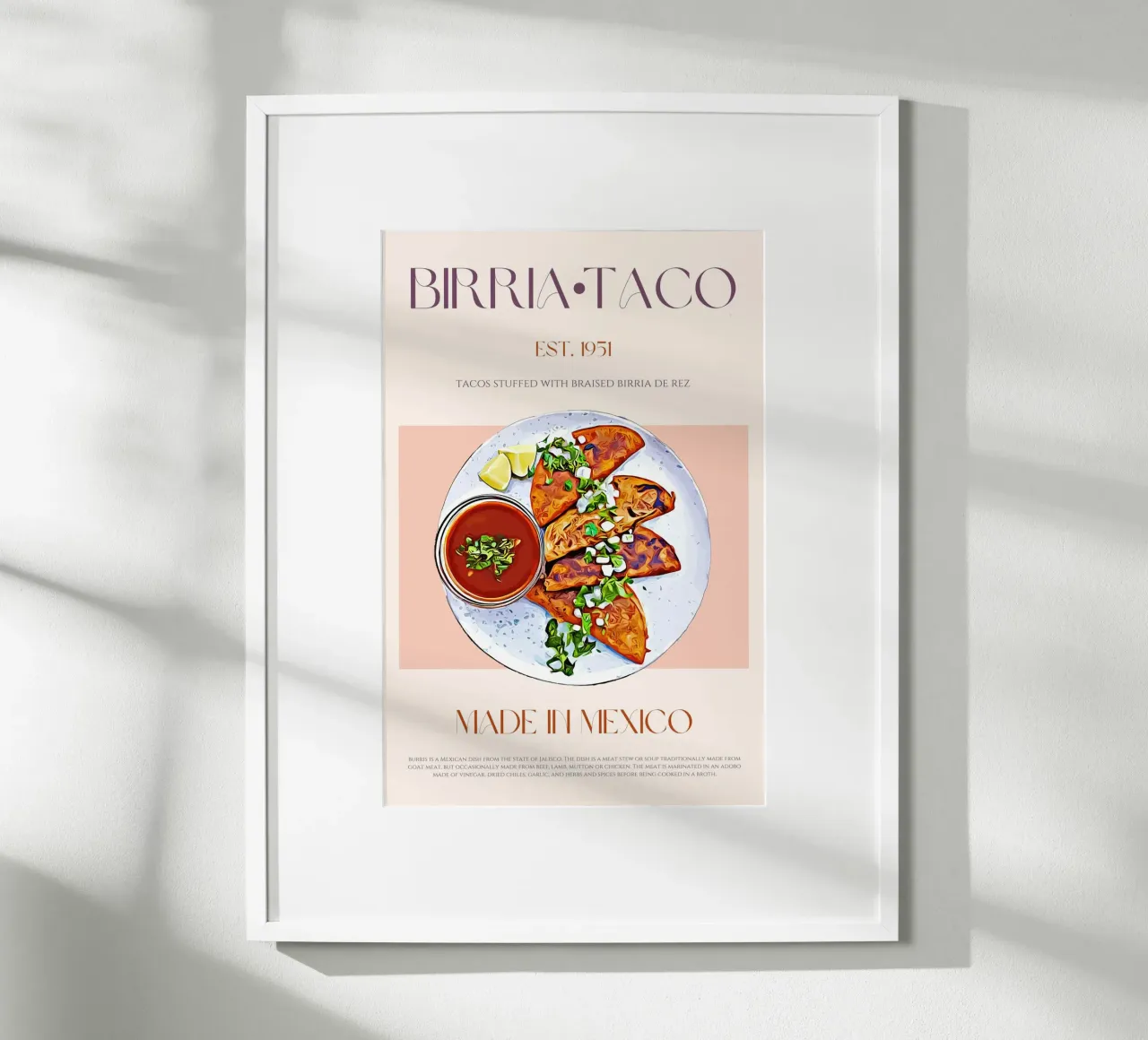 Birria Taco Print poster da KOKRPrints