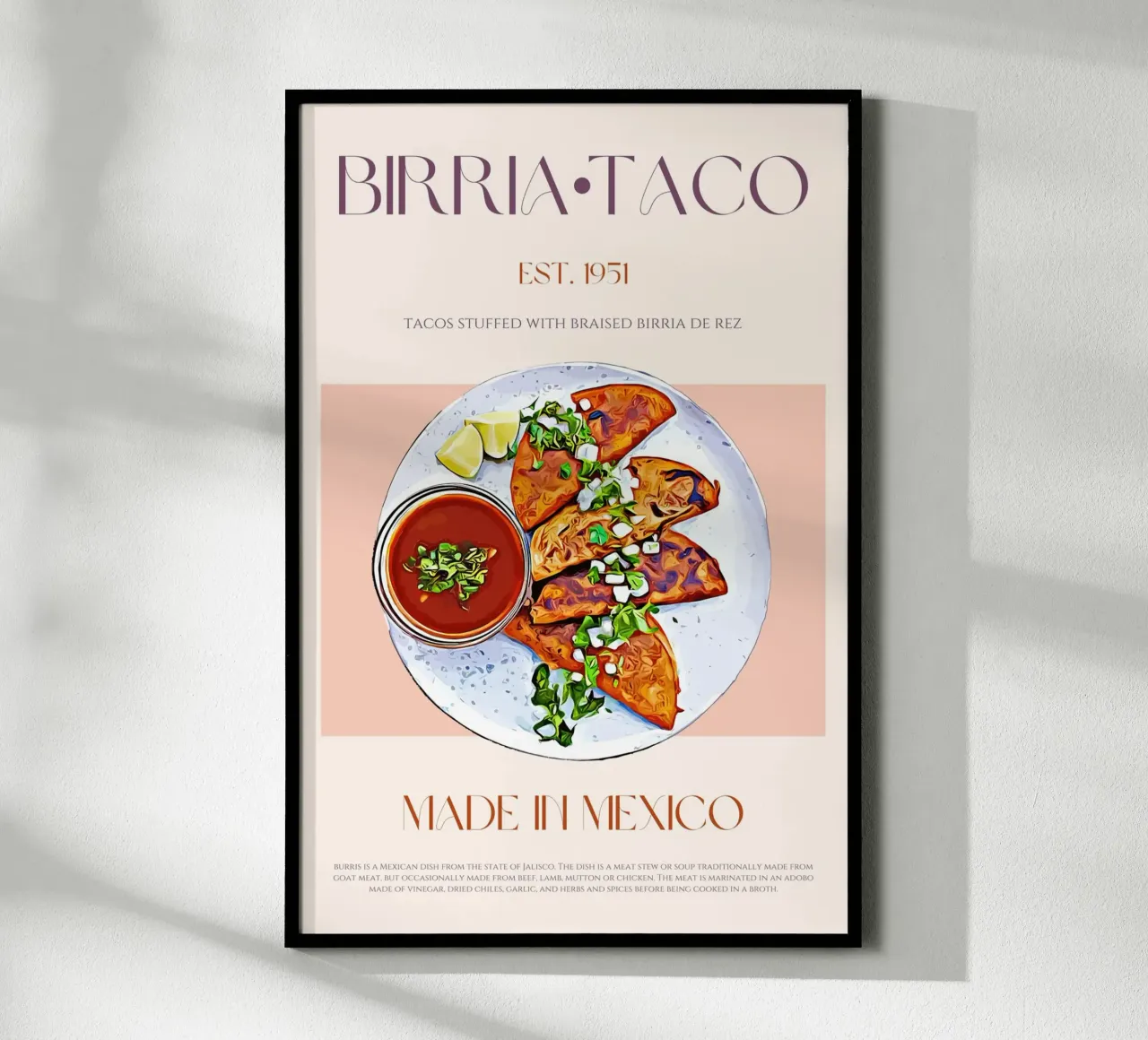 Birria Taco Print poster da KOKRPrints