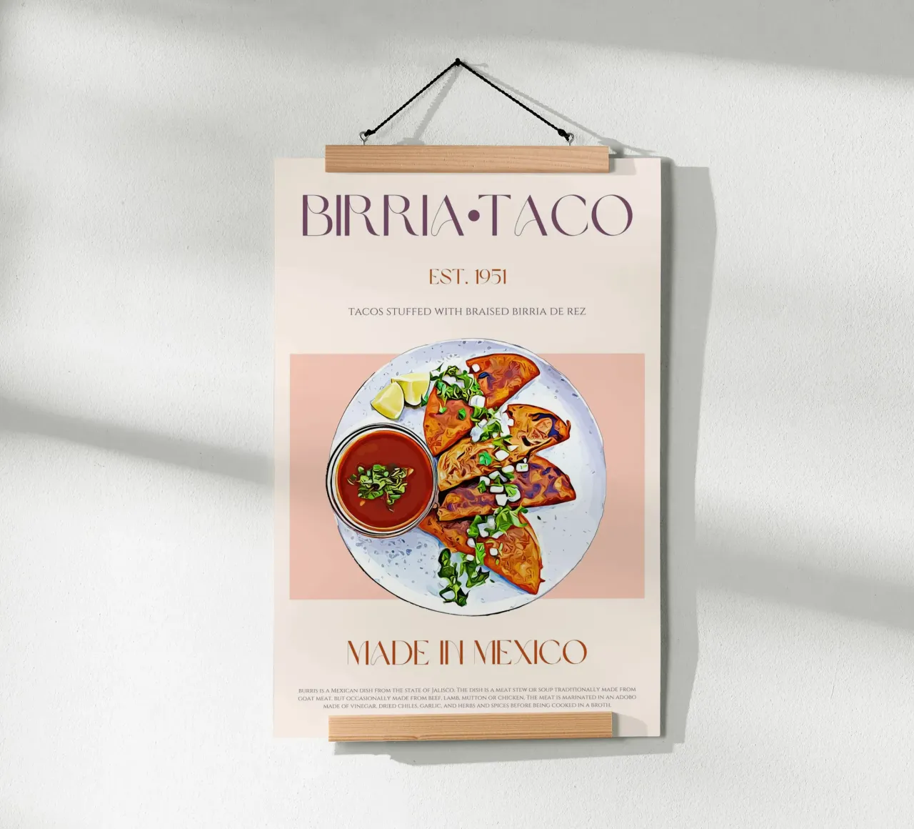 Birria Taco Print poster da KOKRPrints