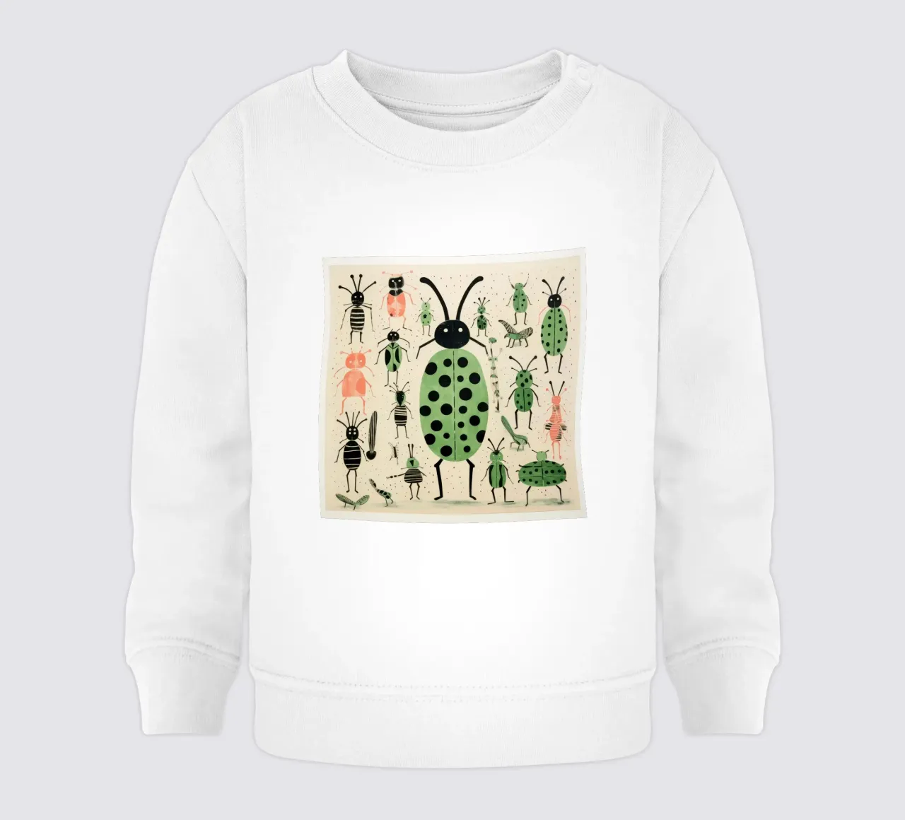 Formiche verdi felpa neonato da Minimal Animal Art