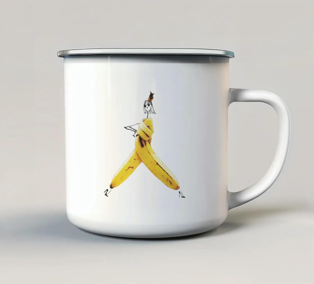 La Banana tazza in smalto da Gretchen Roehrs