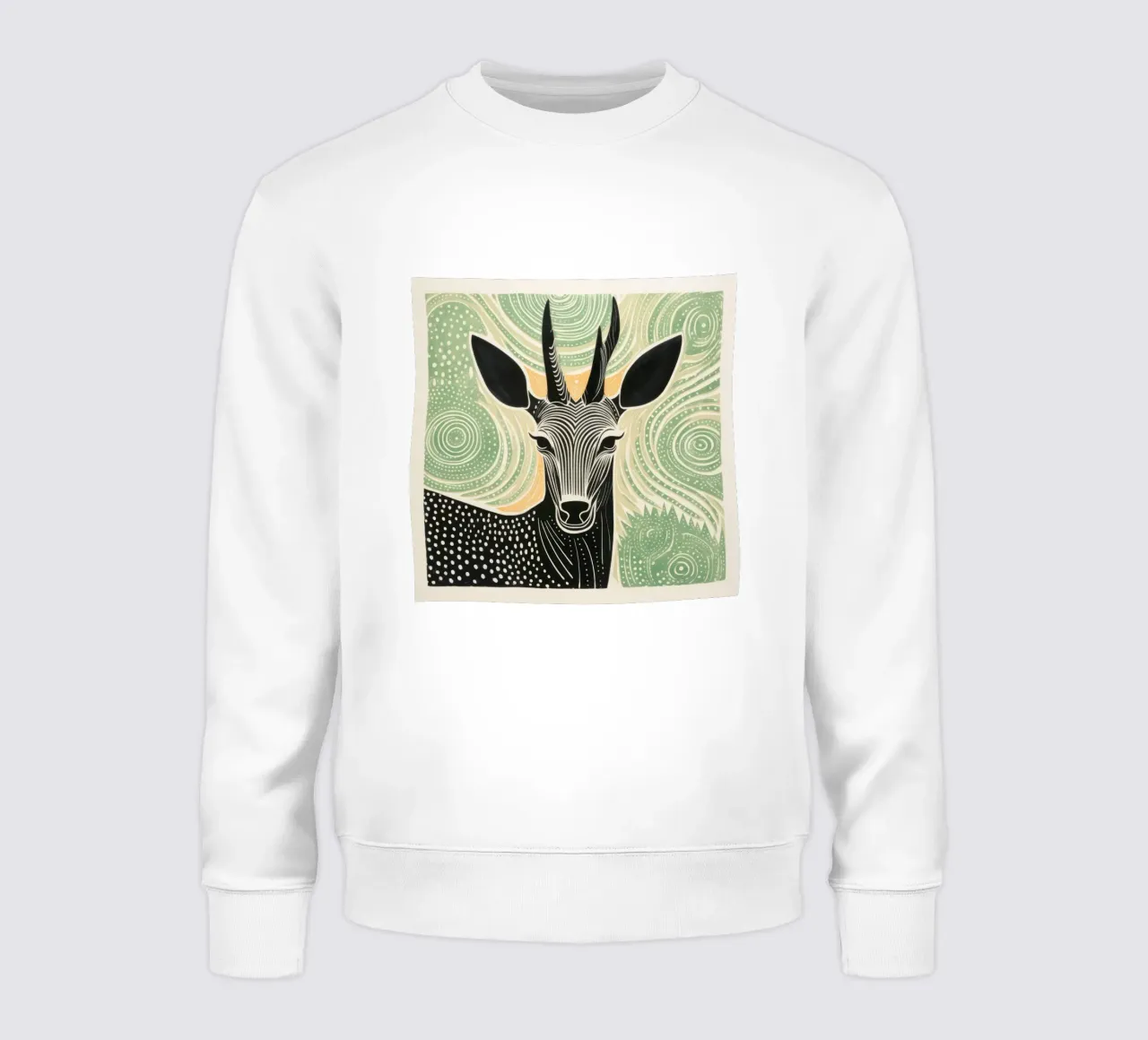 Antilope verde 1 felpa da Minimal Animal Art