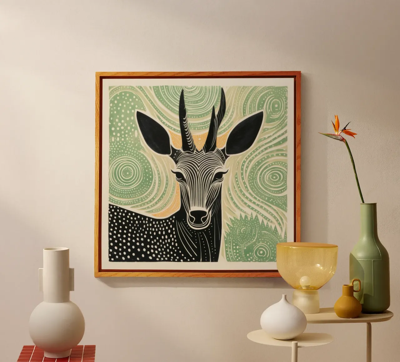 Antilope verde plexiglass da Minimal Animal Art