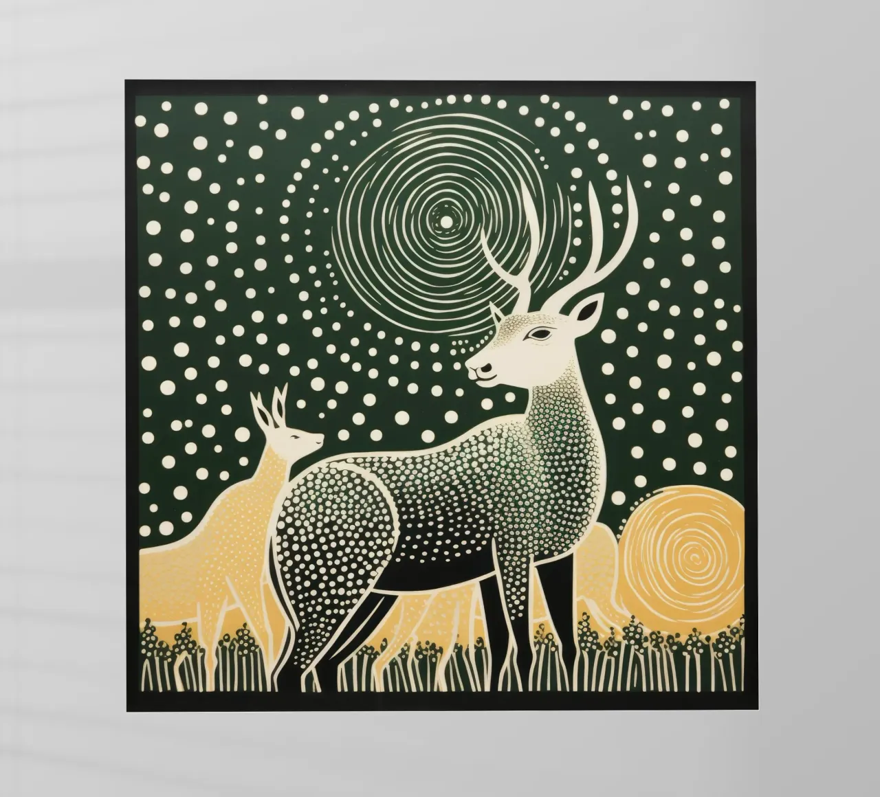 Antilope verde 2 pellicola backlit da Minimal Animal Art