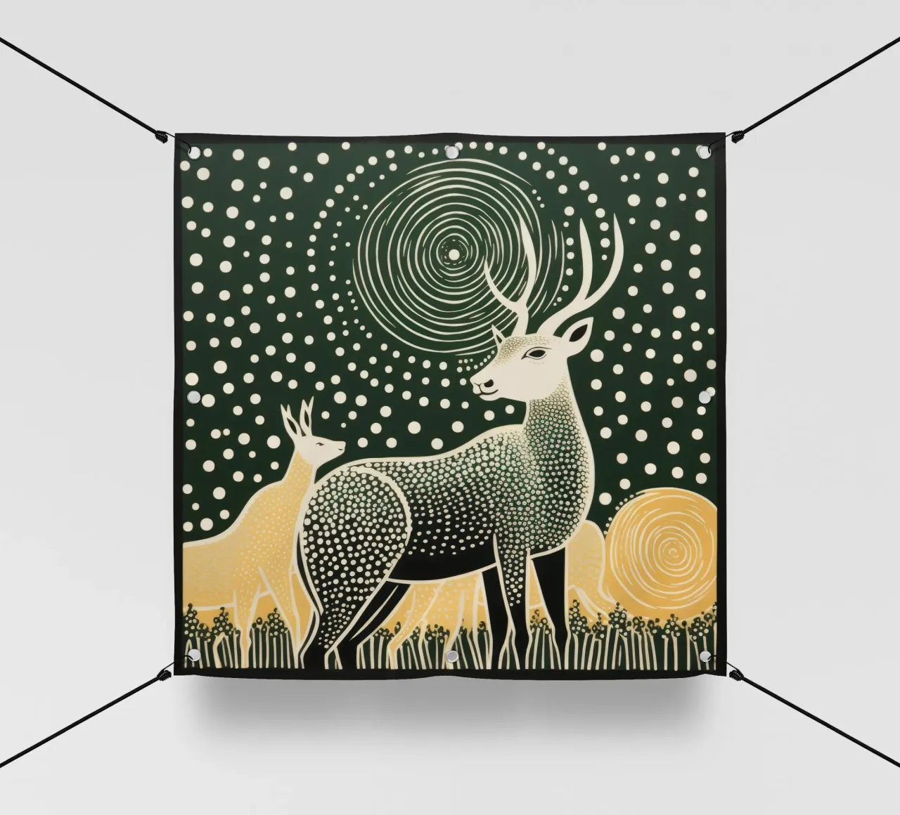 Antilope verde 2 telo in pvc da Minimal Animal Art
