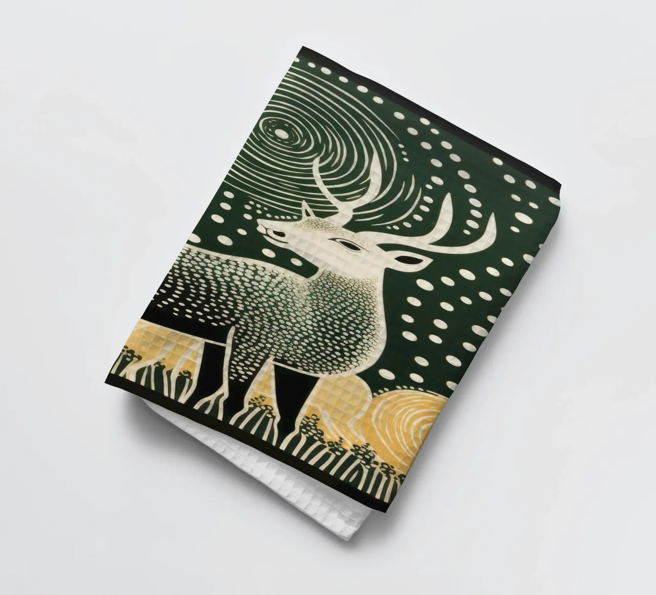 Antilope verde 2 canovaccio da cucina da Minimal Animal Art