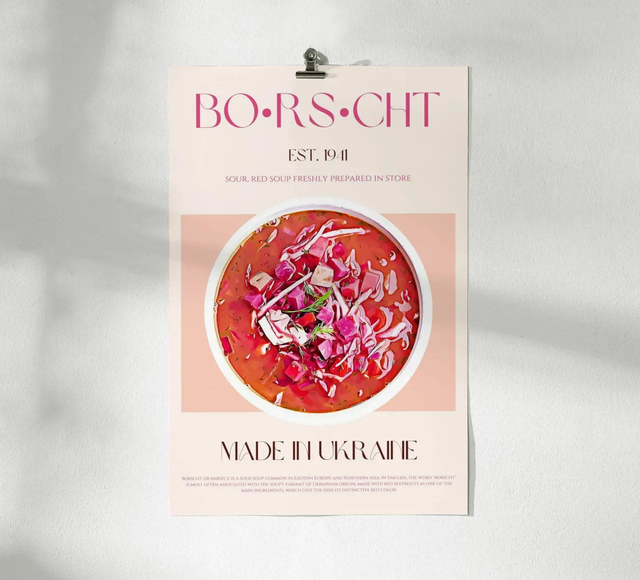 Stampa Borscht poster da KOKRPrints